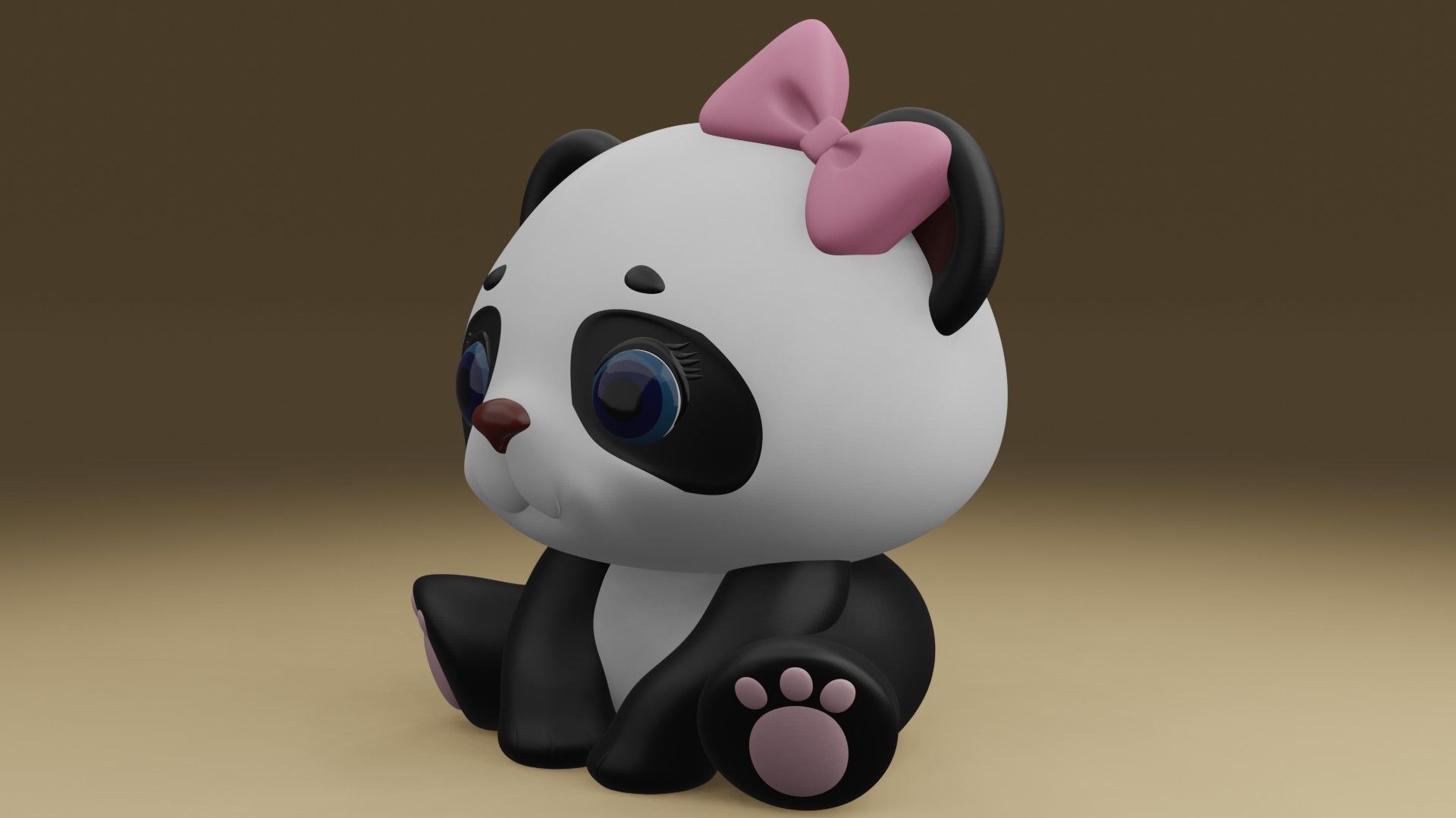panda bear 3D print model_14