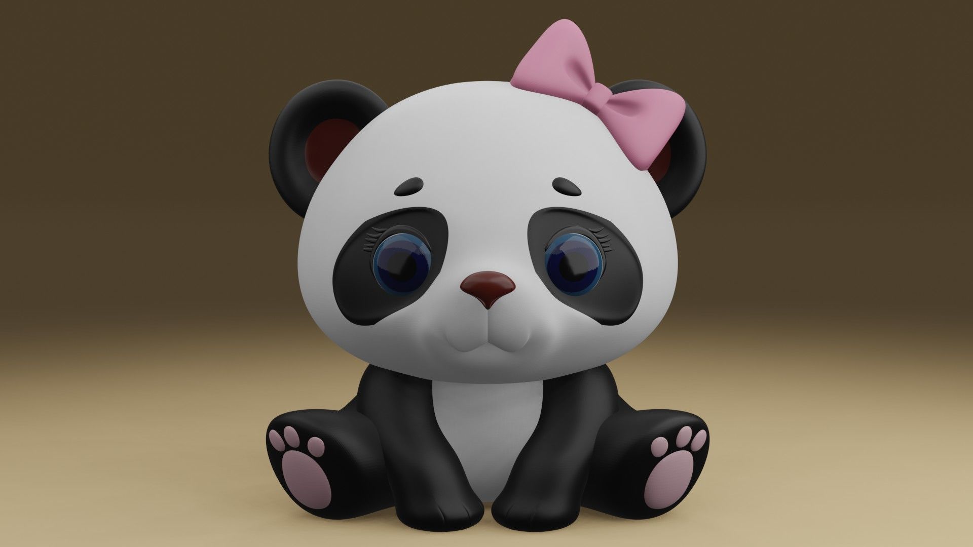 panda bear 3D print model_7