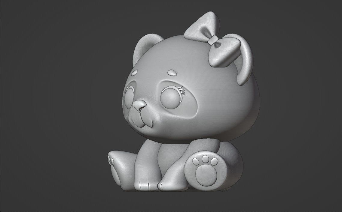 panda bear 3D print model_6