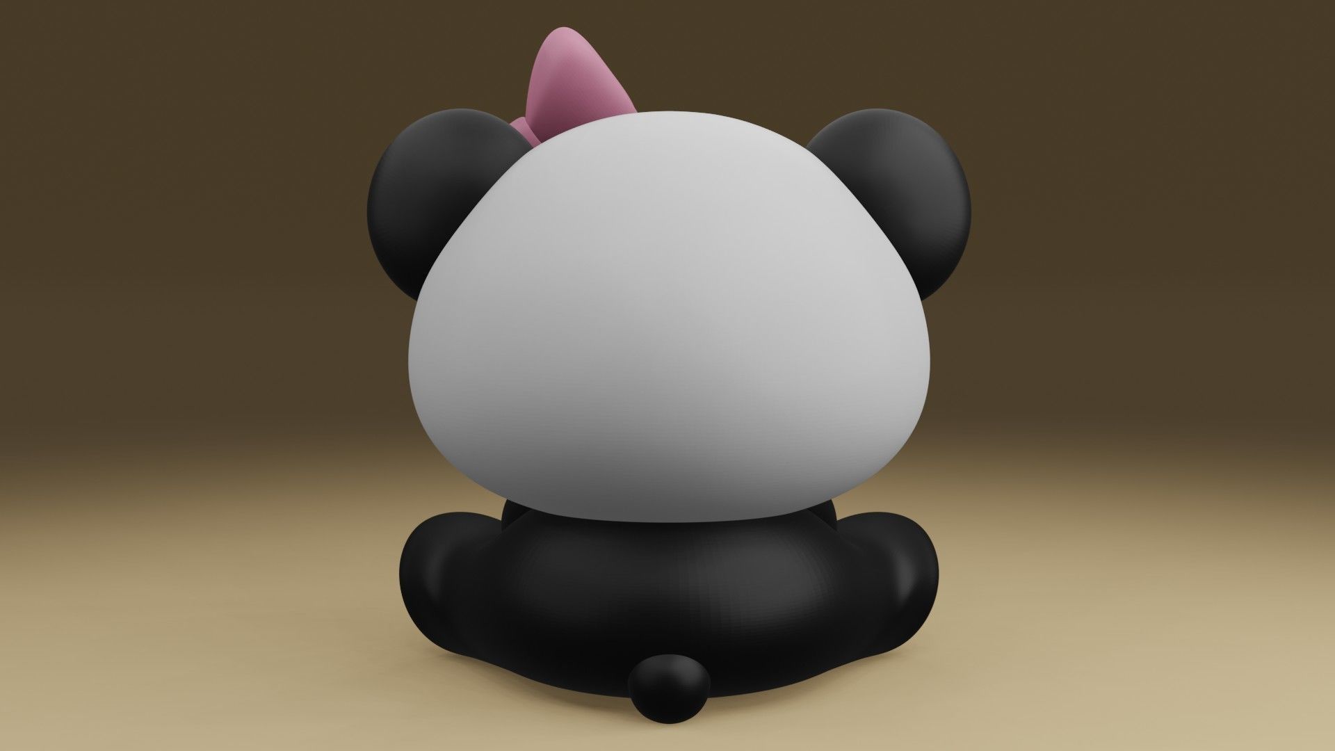 panda bear 3D print model_11