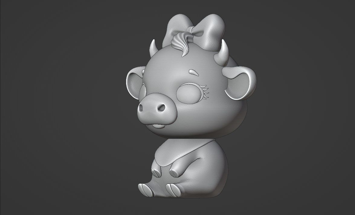 cute cow 3D print model_6