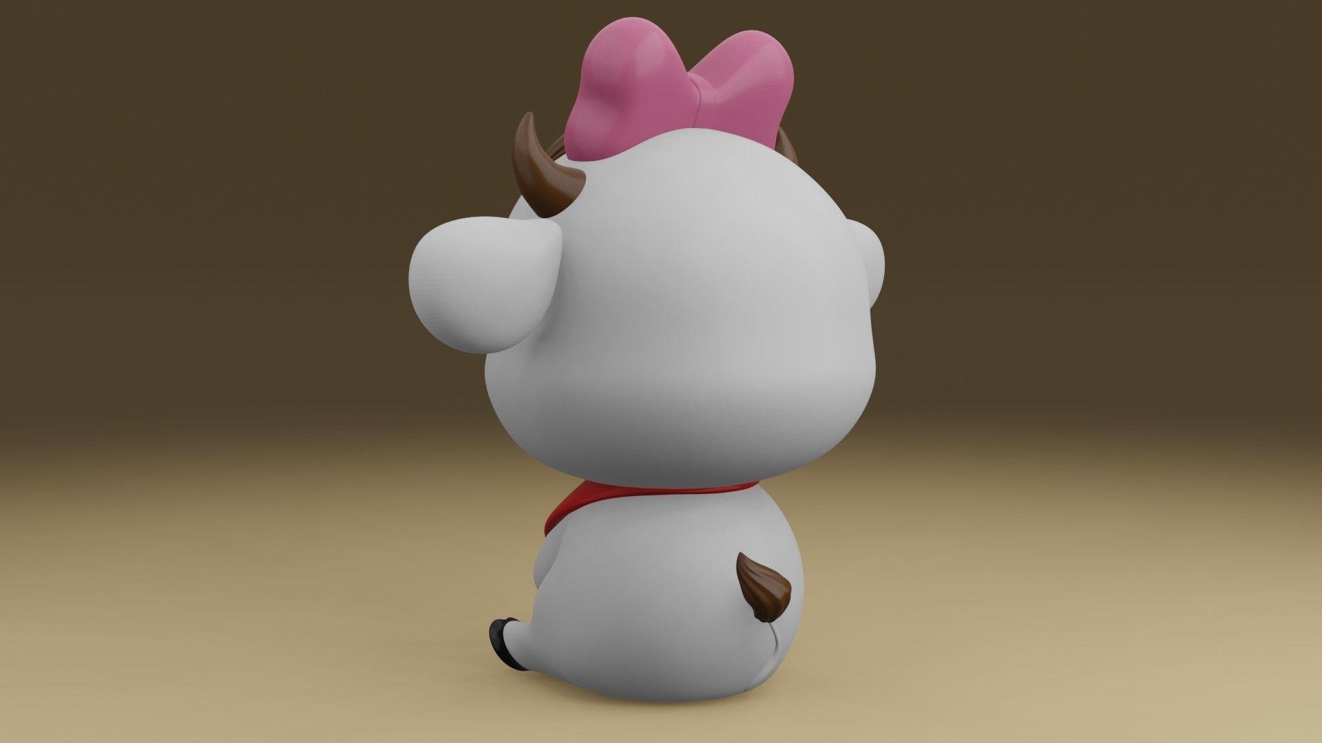 cute cow 3D print model_12