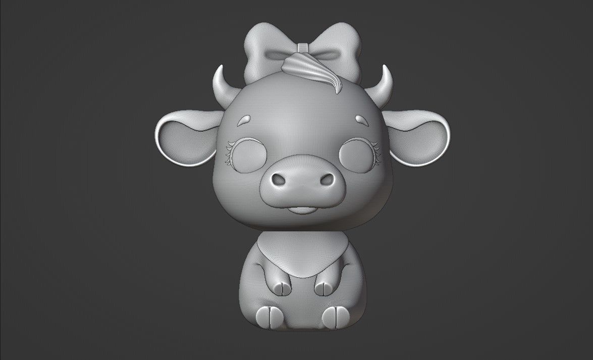 cute cow 3D print model_2