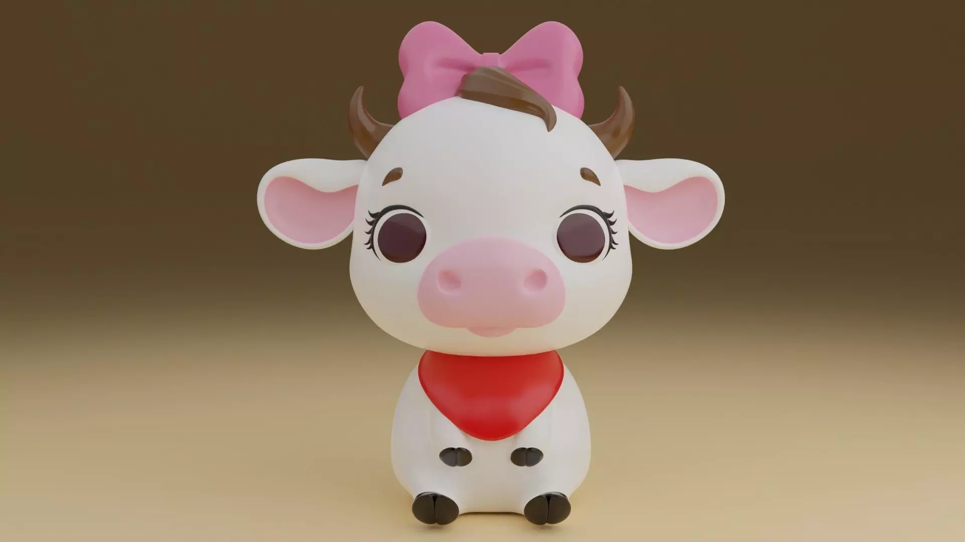 cute cow 3D print model_0