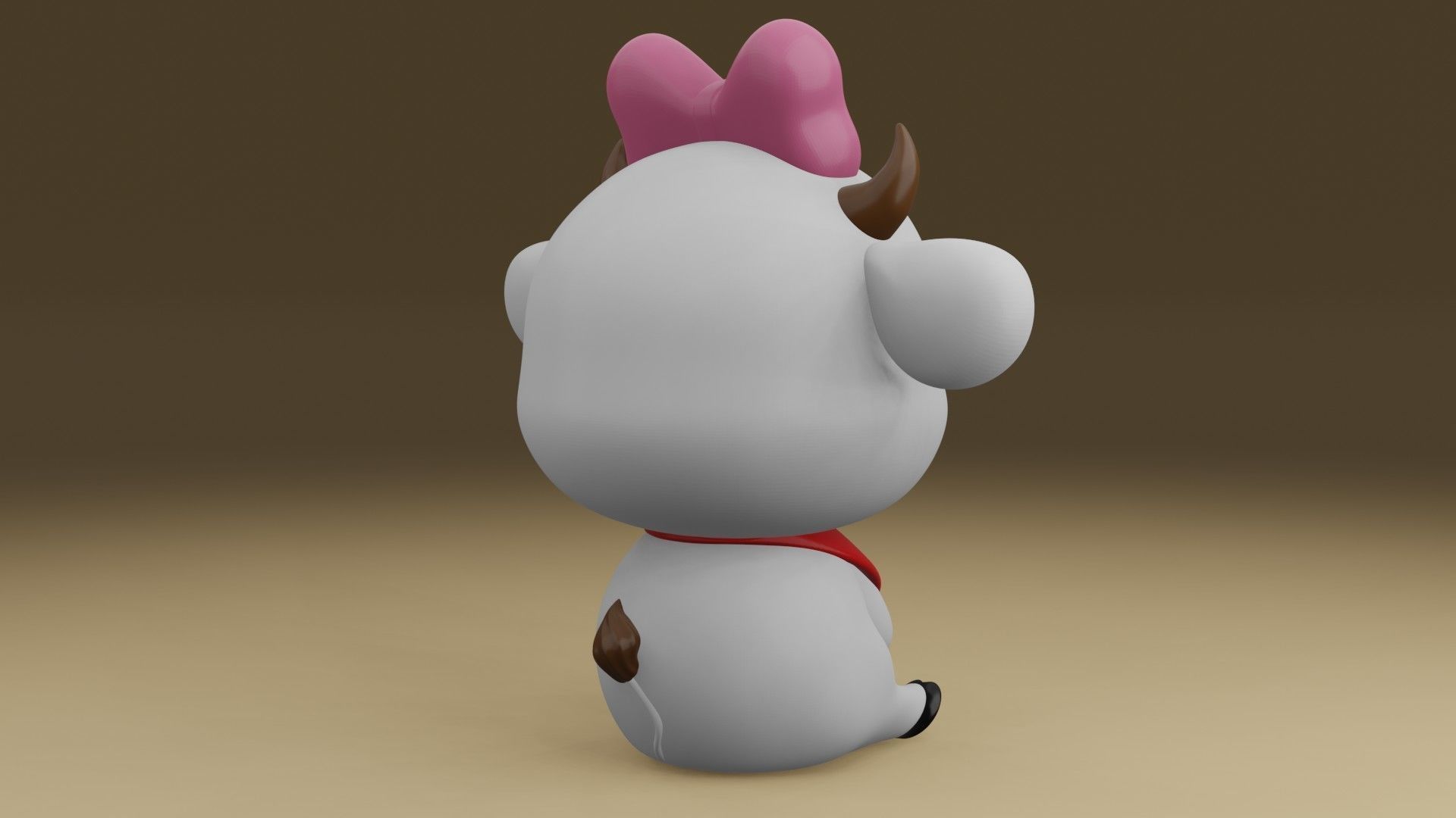 cute cow 3D print model_10