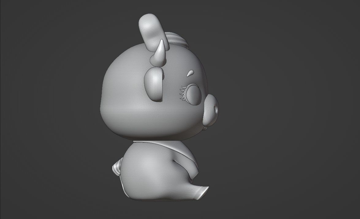 cute cow 3D print model_3