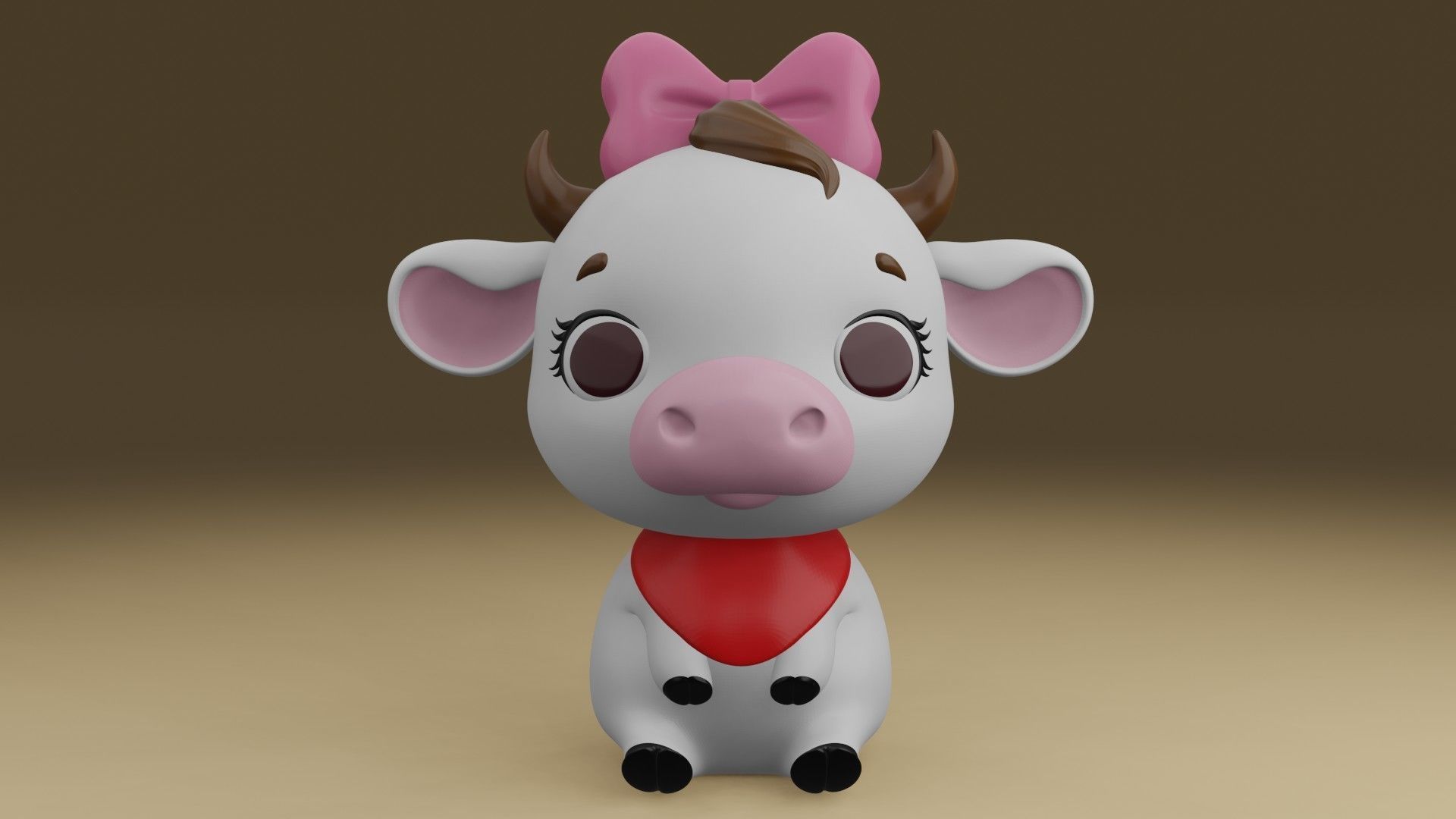 cute cow 3D print model_7