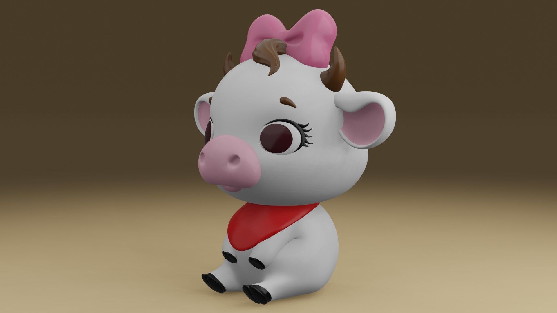 cute cow 3D print model_14