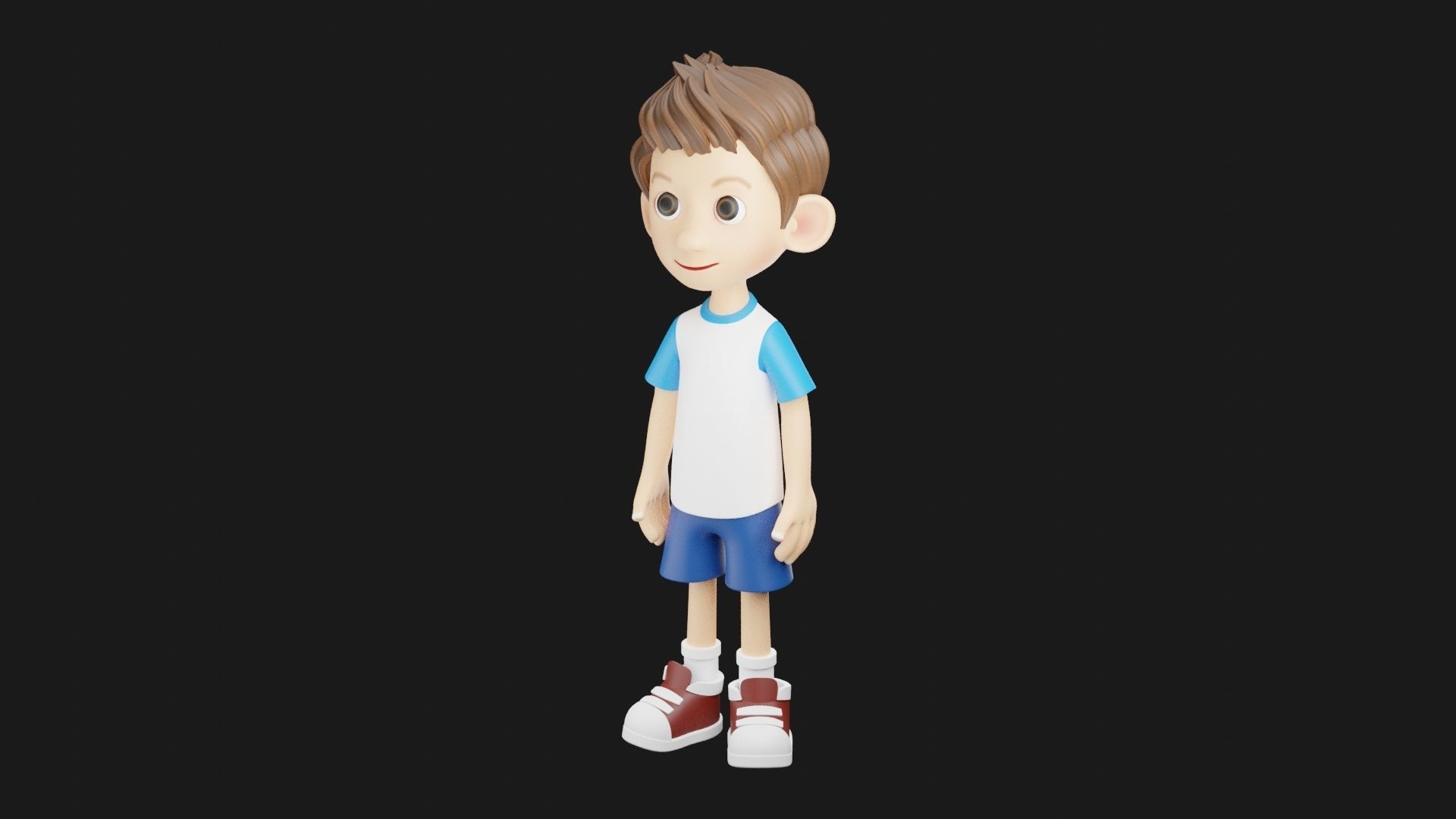 Boy with Texture 3D print model_3