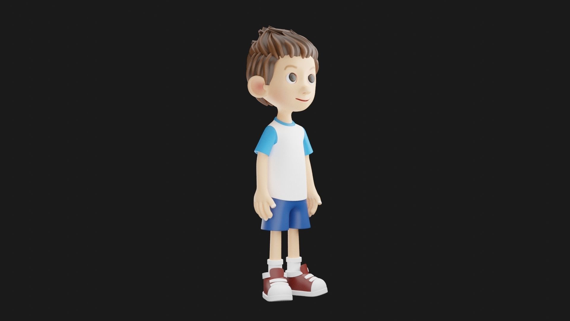 Boy with Texture 3D print model_1