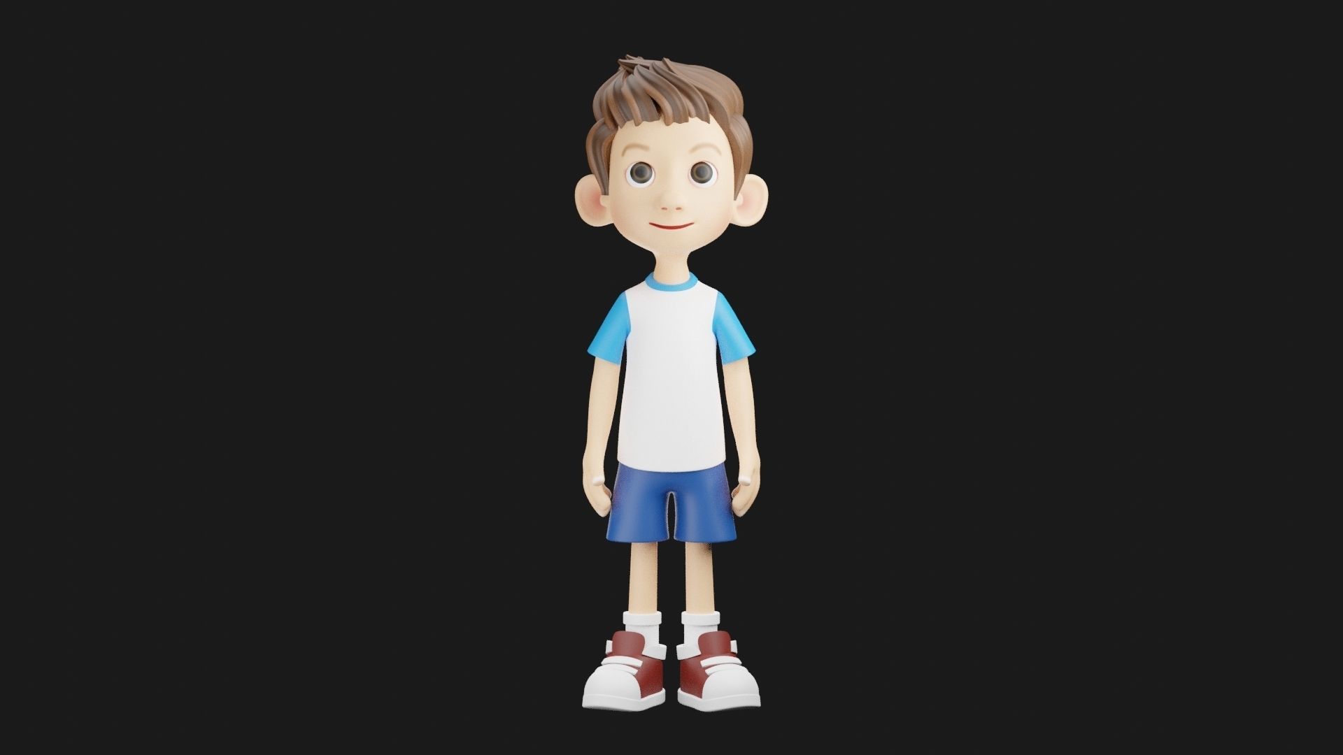 Boy with Texture 3D print model_2