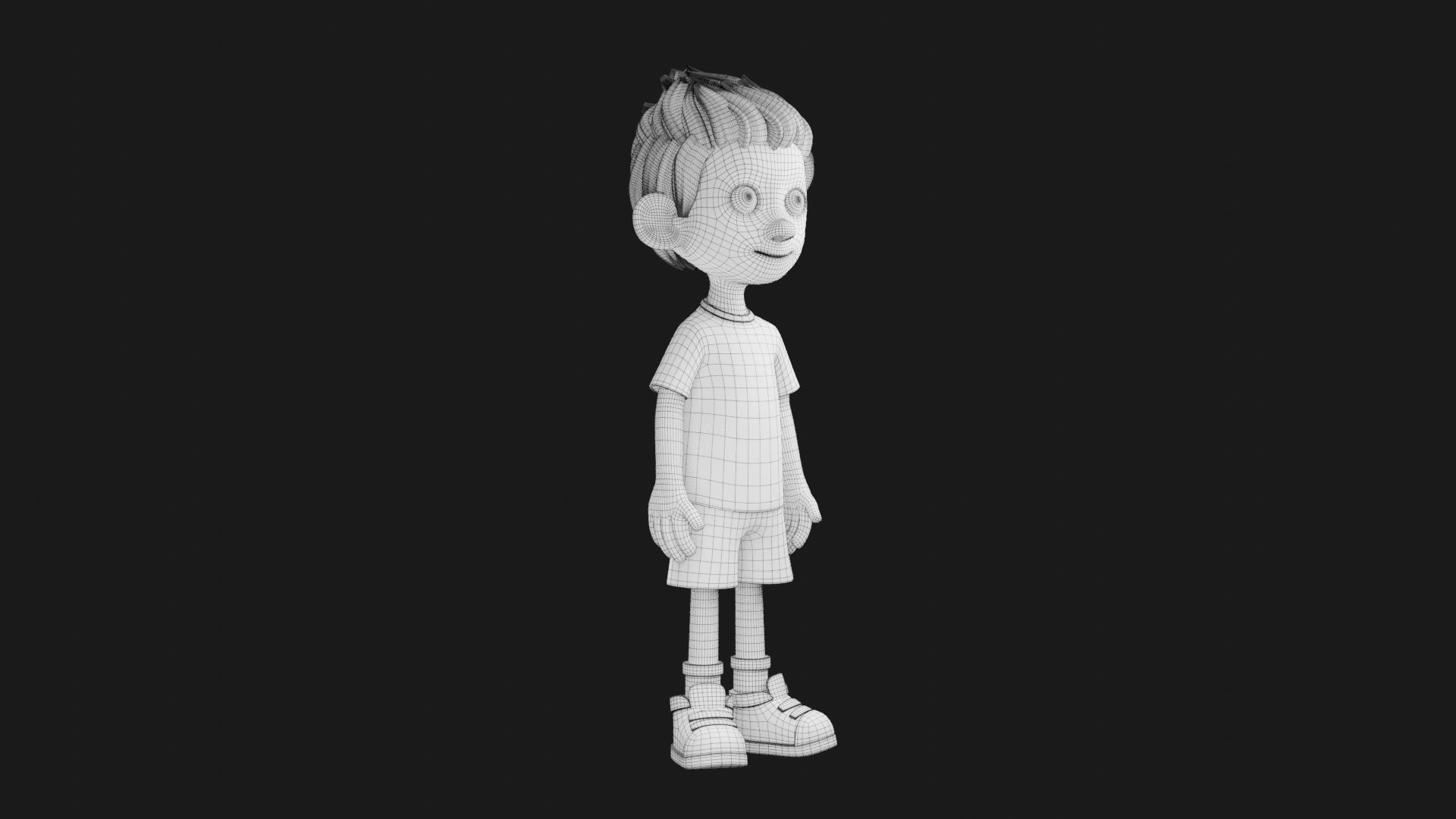 Boy with Texture 3D print model_8