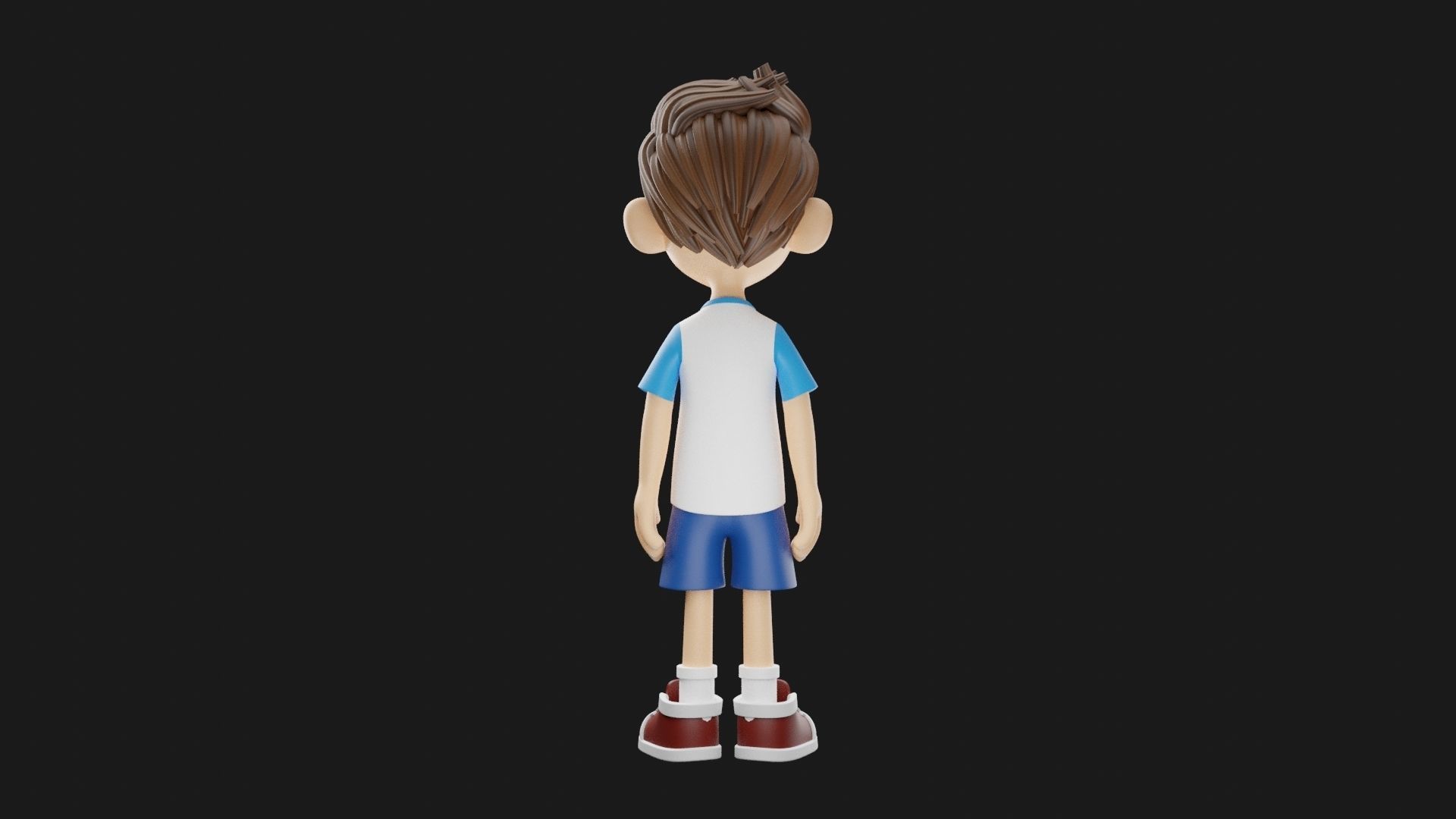 Boy with Texture 3D print model_6