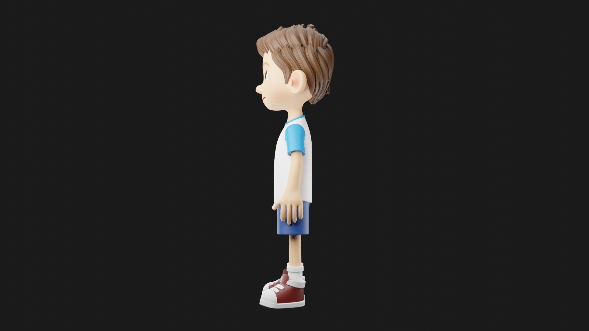 Boy with Texture 3D print model_4