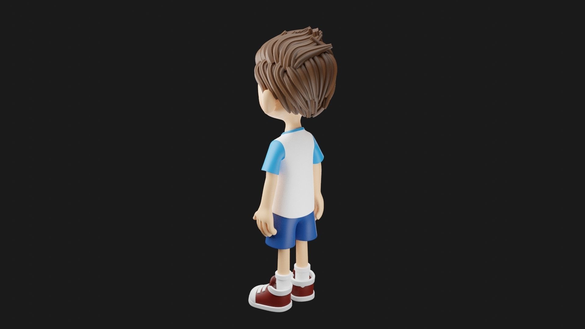 Boy with Texture 3D print model_5