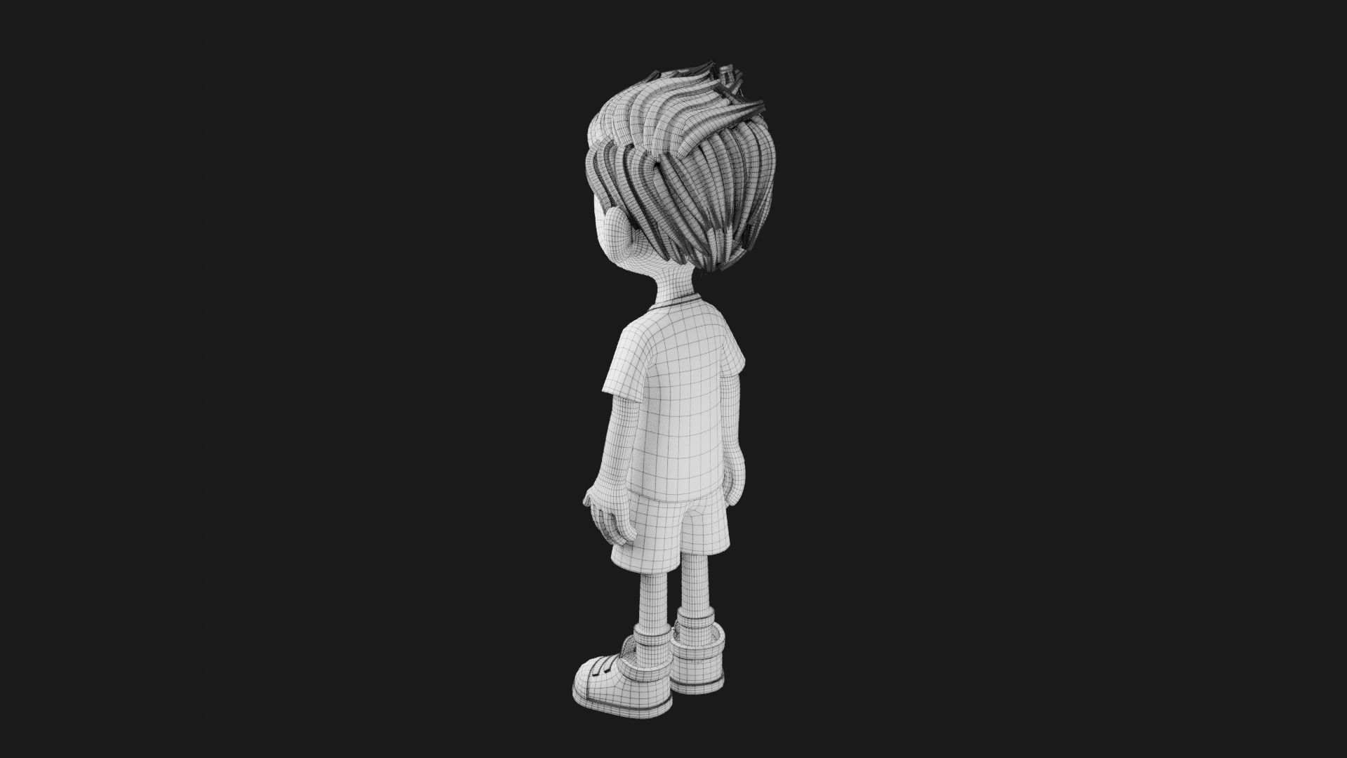 Boy with Texture 3D print model_10