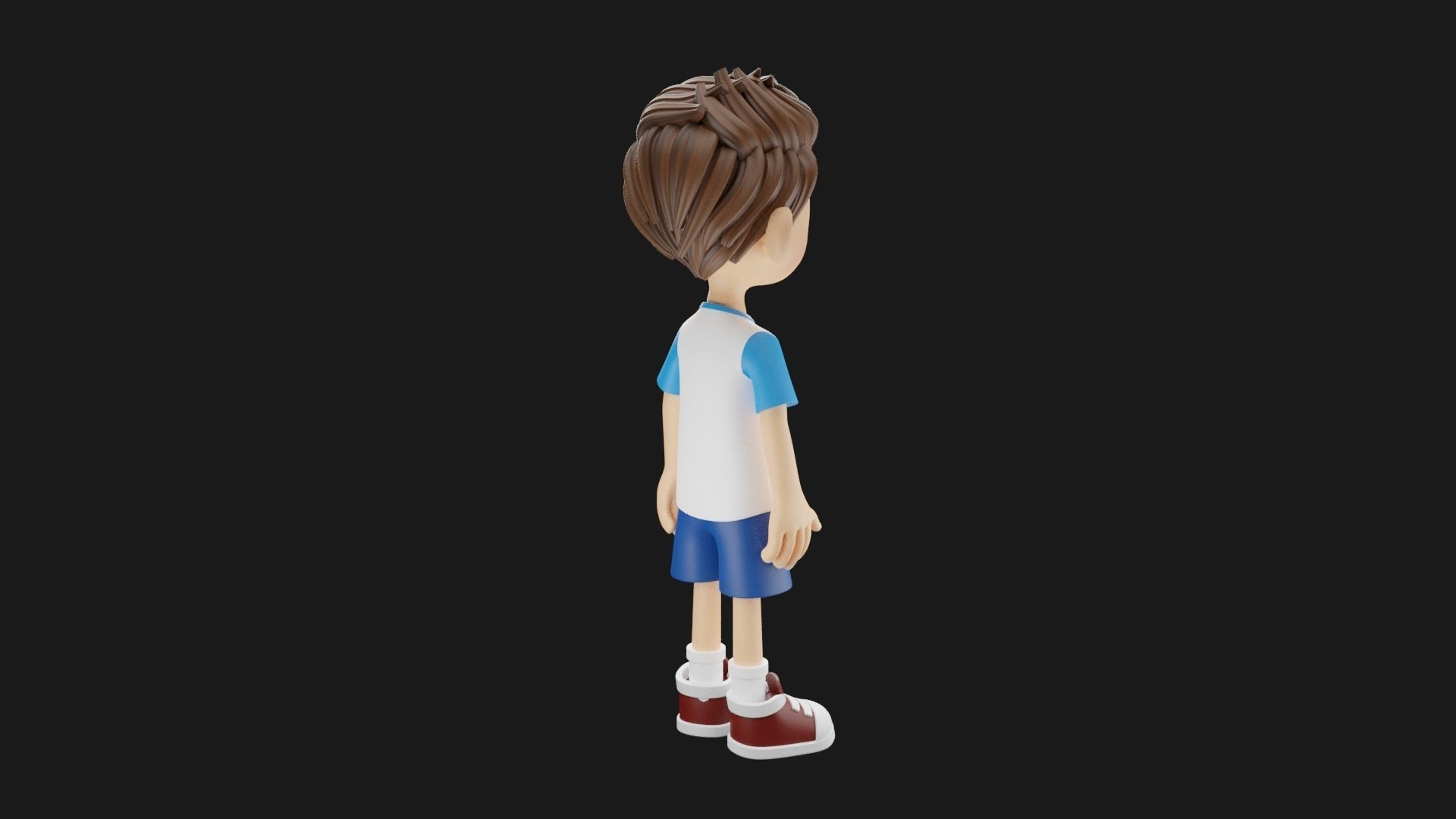 Boy with Texture 3D print model_7