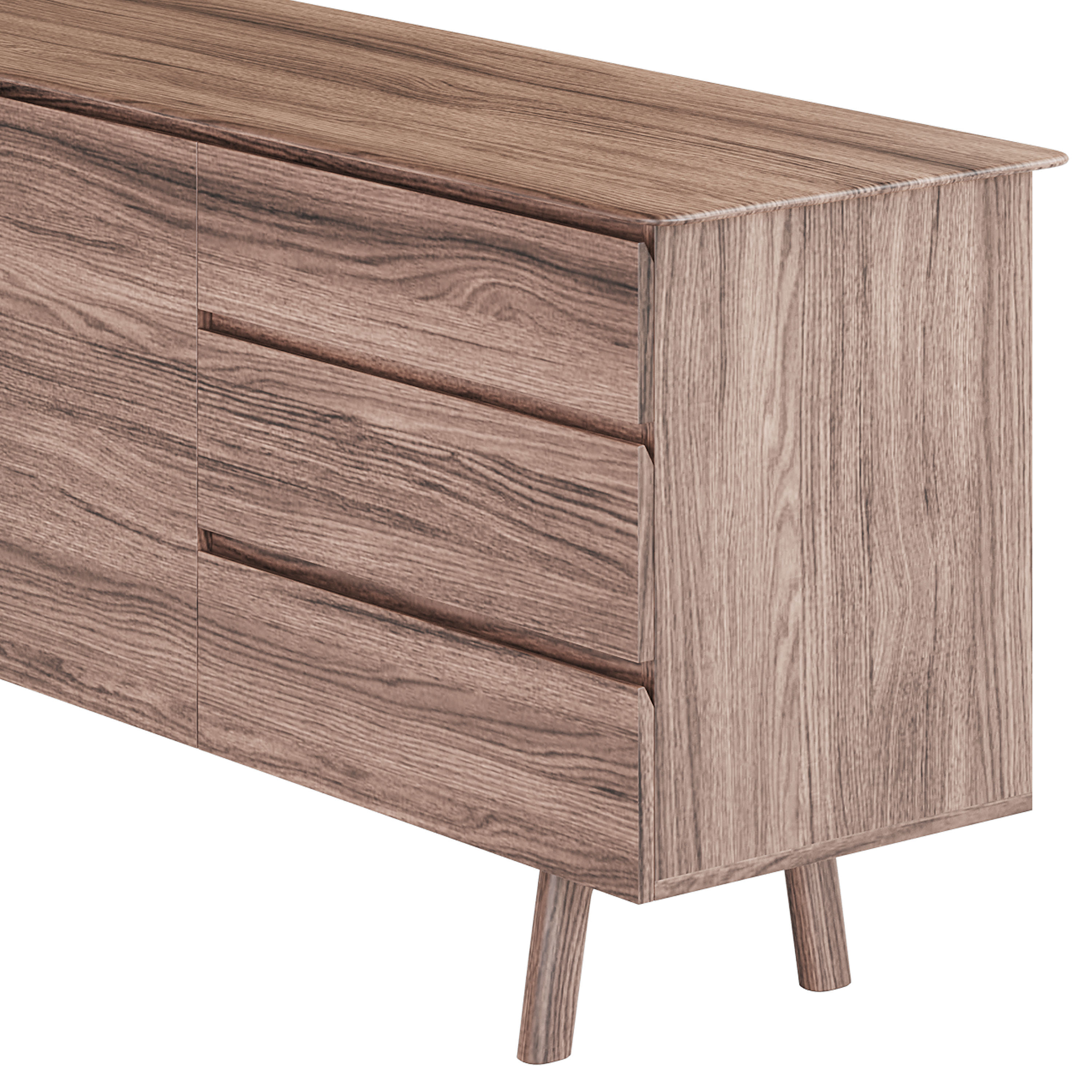 Madison 2 Door 3 Drawer Sideboard in Oak 3D model_8