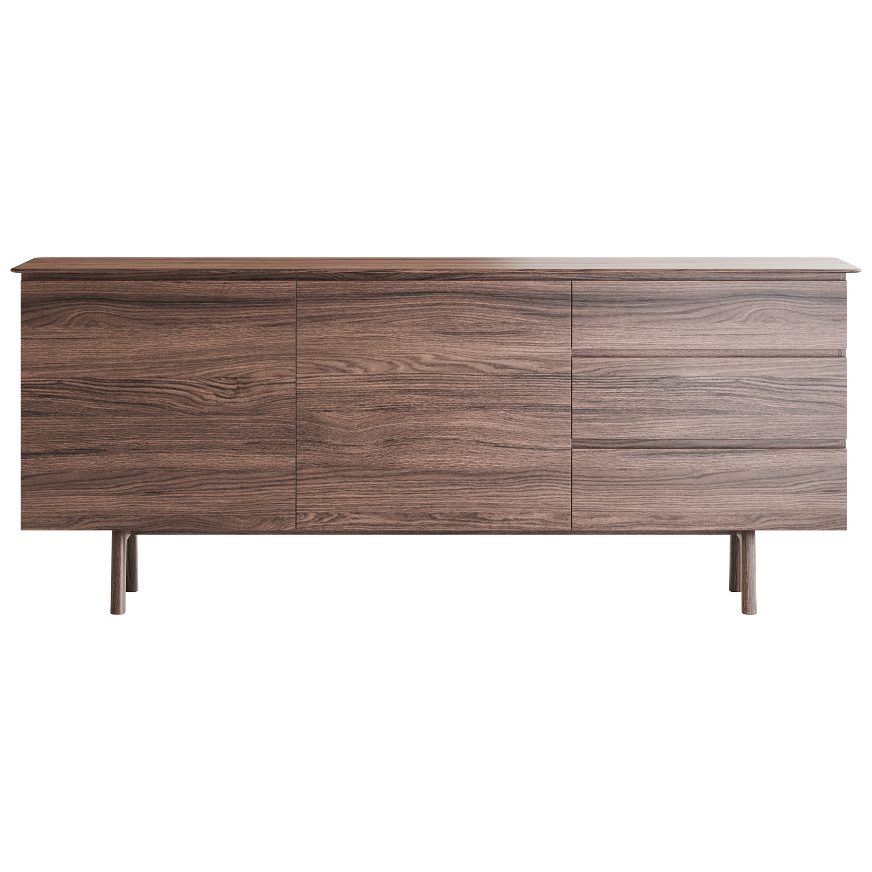 Madison 2 Door 3 Drawer Sideboard in Oak 3D model_2