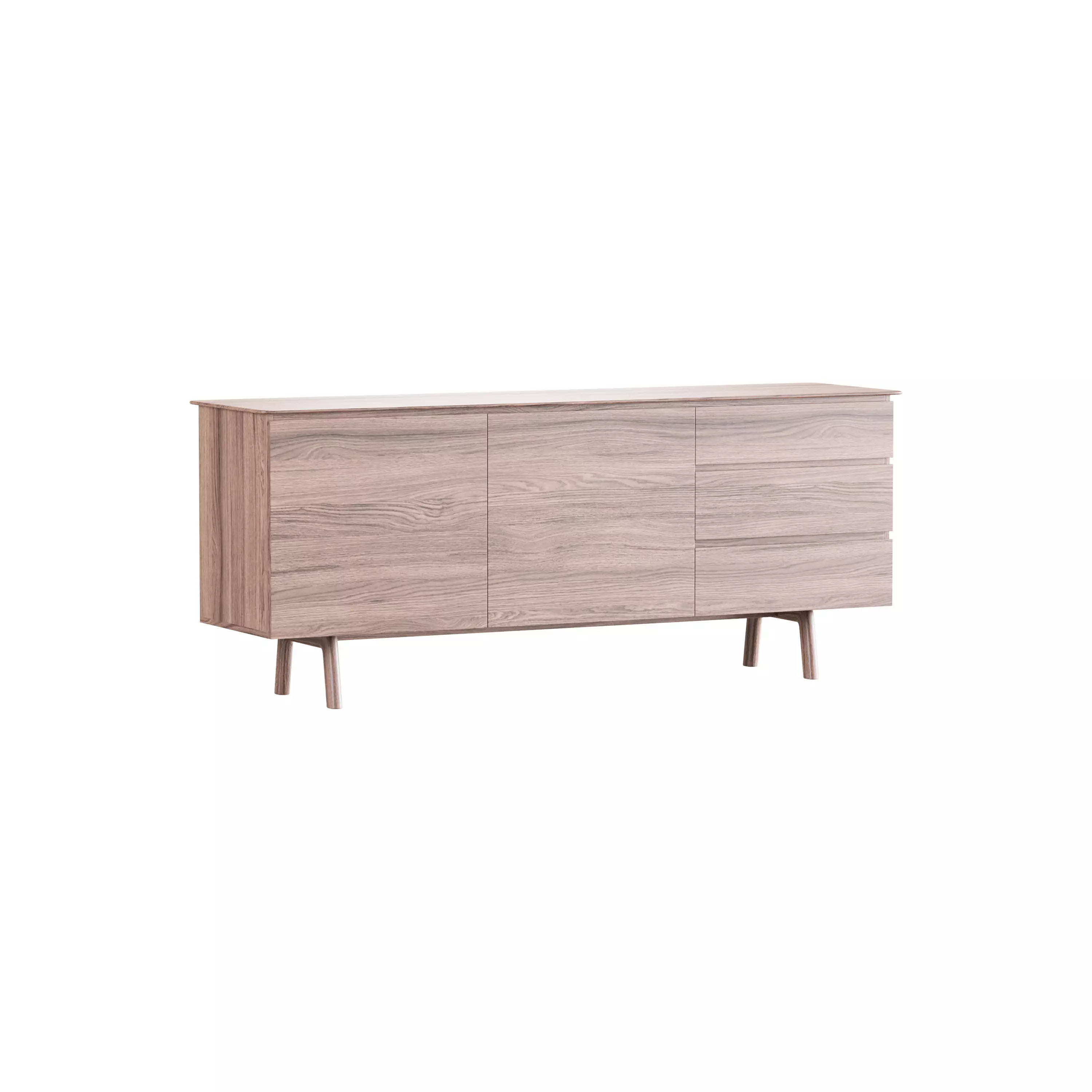 Madison 2 Door 3 Drawer Sideboard in Oak 3D model_0