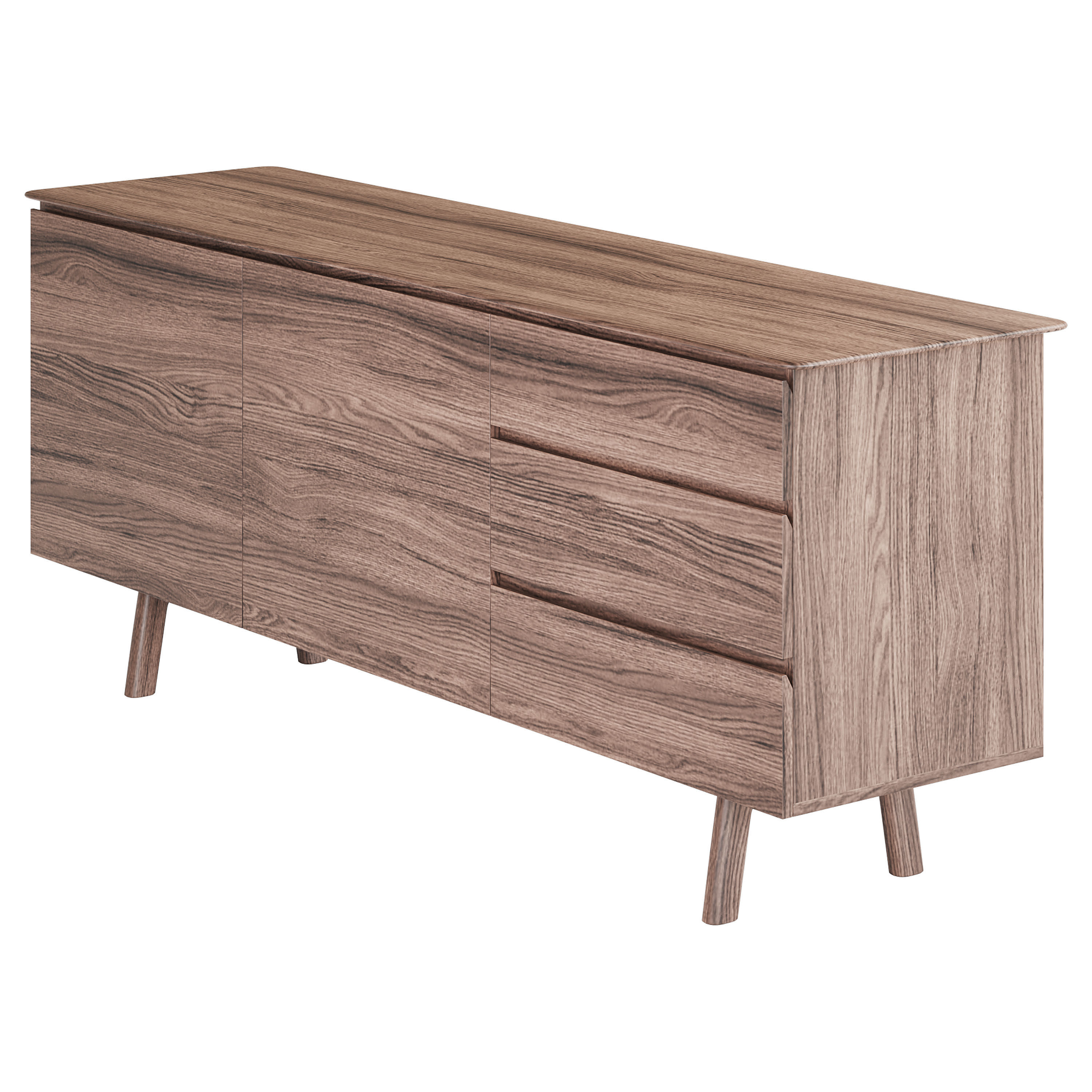 Madison 2 Door 3 Drawer Sideboard in Oak 3D model_4