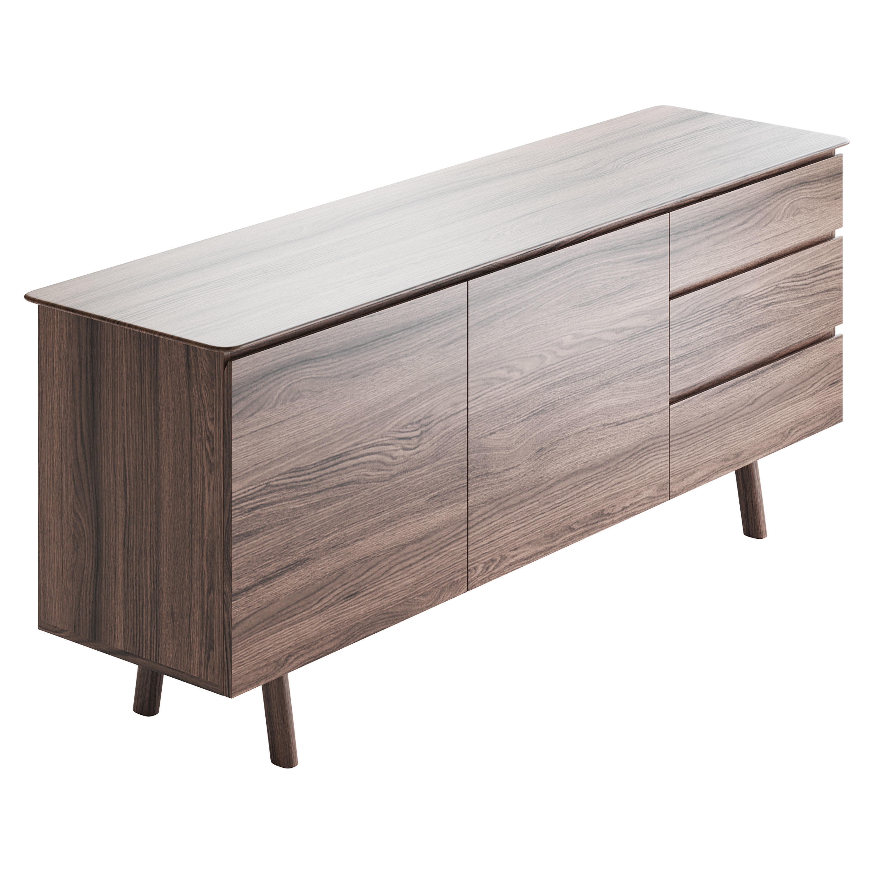 Madison 2 Door 3 Drawer Sideboard in Oak 3D model_12