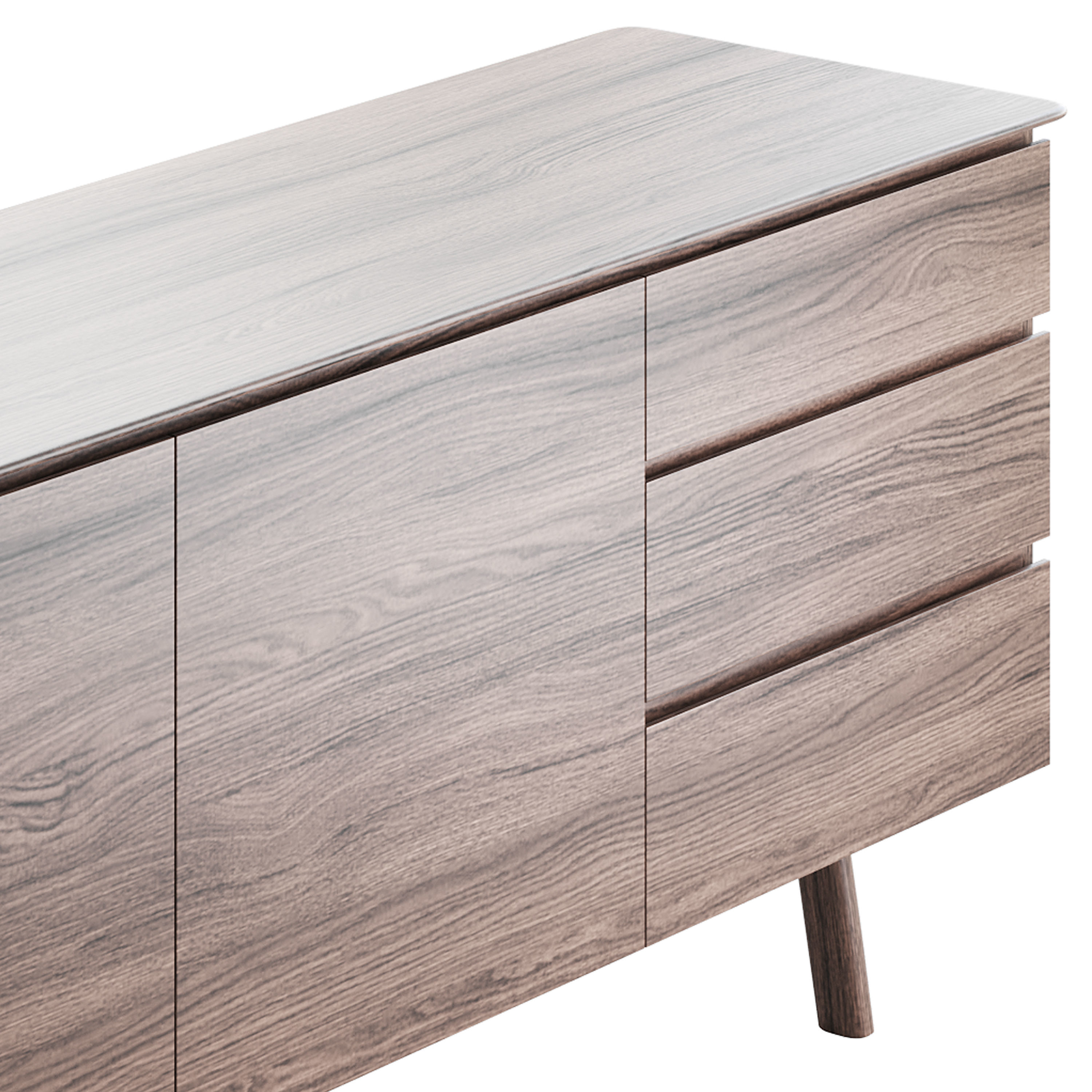 Madison 2 Door 3 Drawer Sideboard in Oak 3D model_5