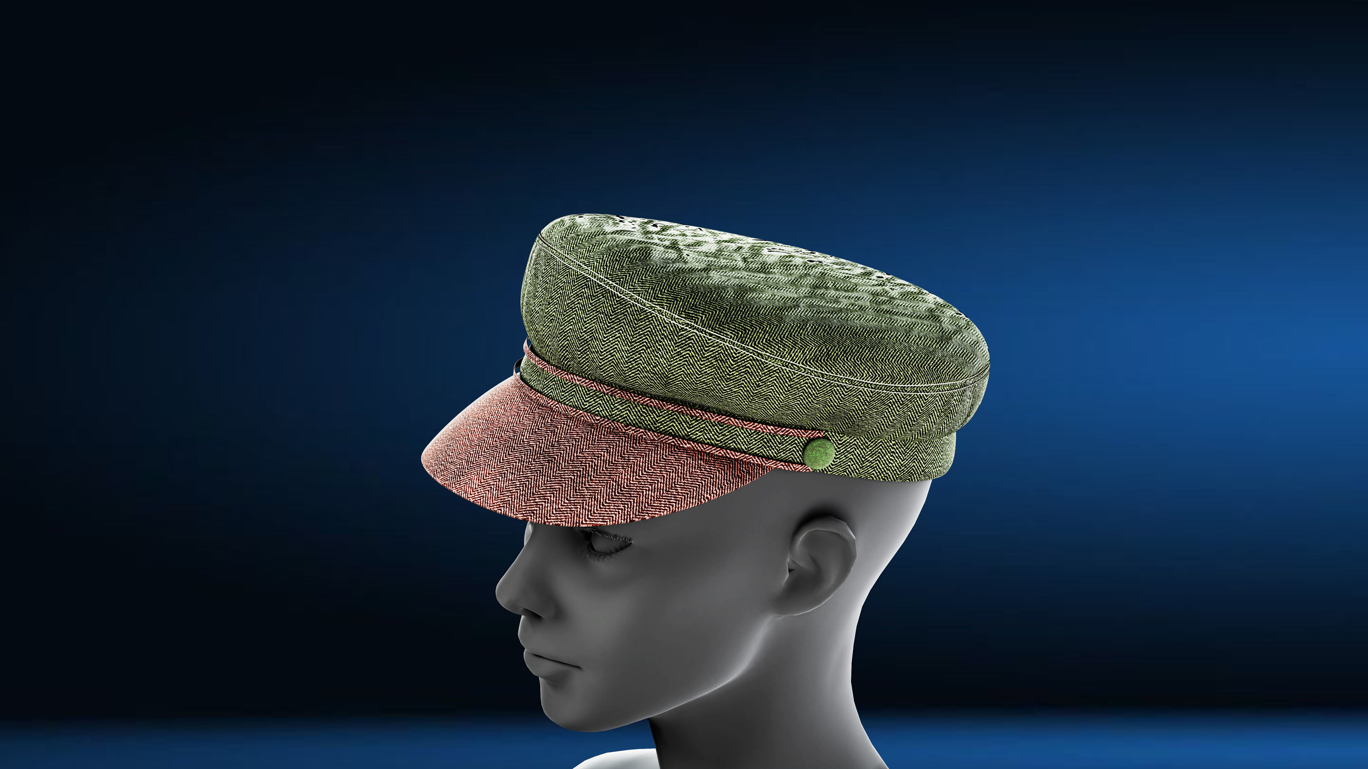 Hat pack Marvelous designer clo3d PBR textures OBJ FBX 3D model_18