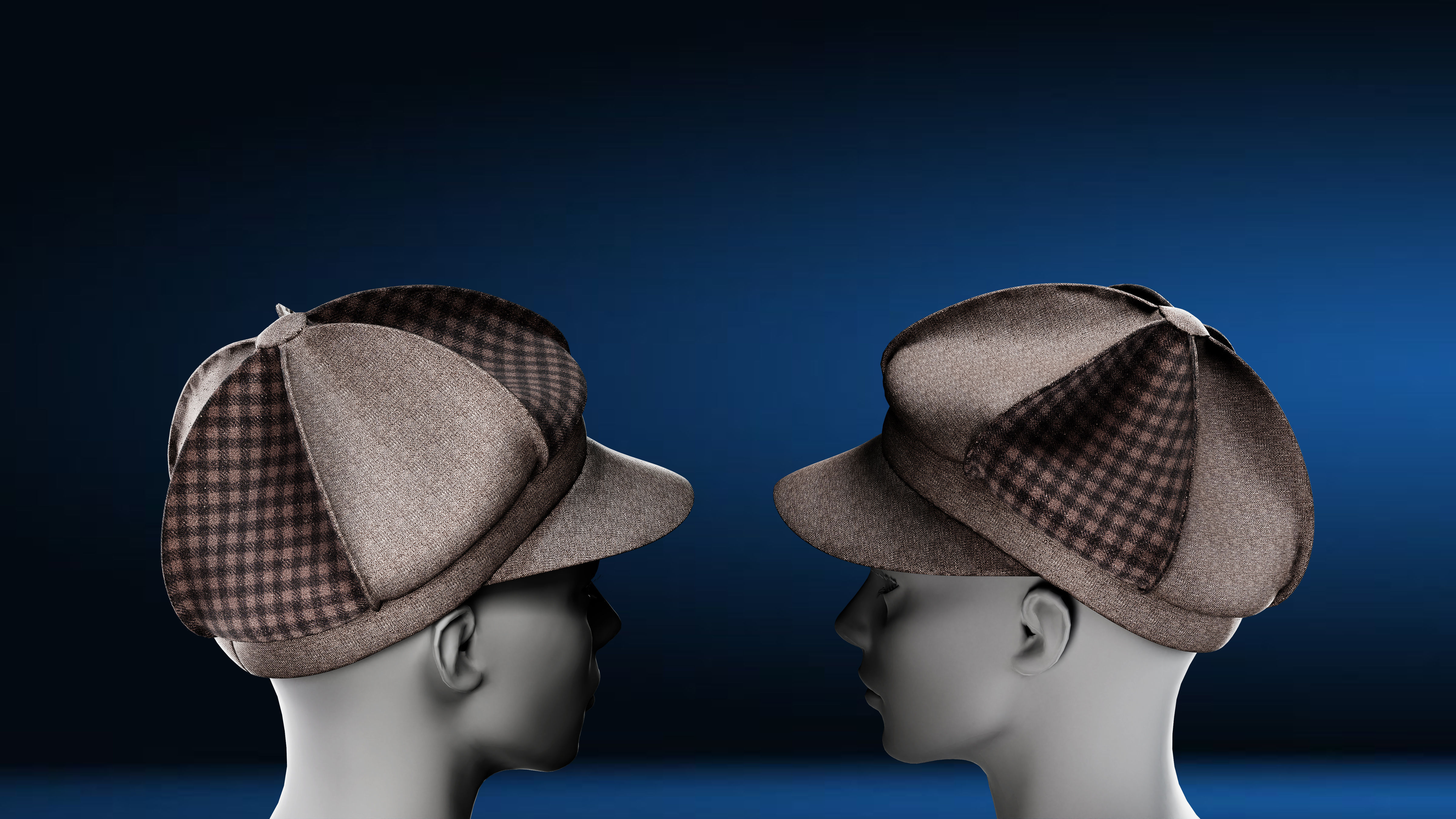 Hat pack Marvelous designer clo3d PBR textures OBJ FBX 3D model_11