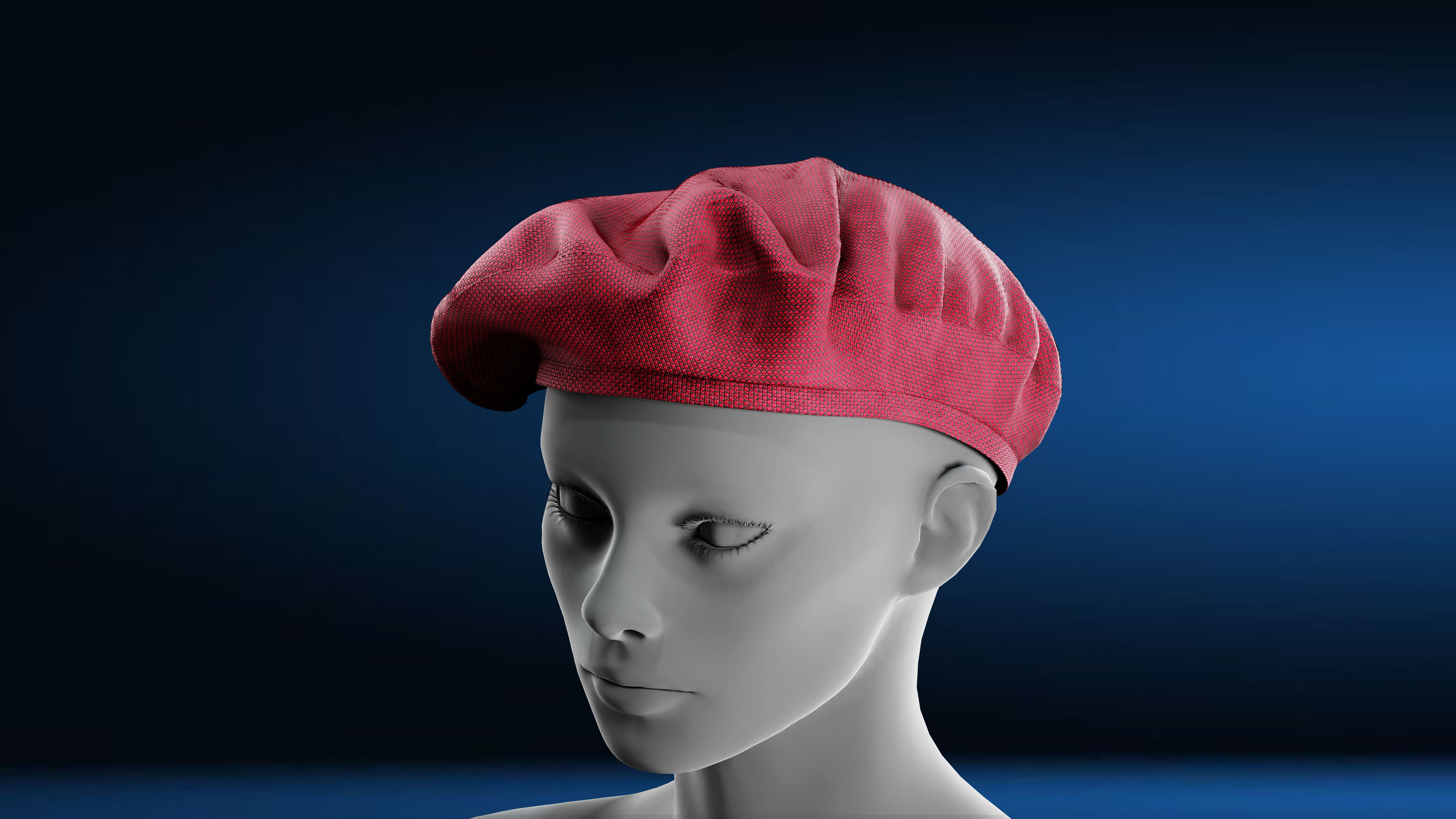 Hat pack Marvelous designer clo3d PBR textures OBJ FBX 3D model_17