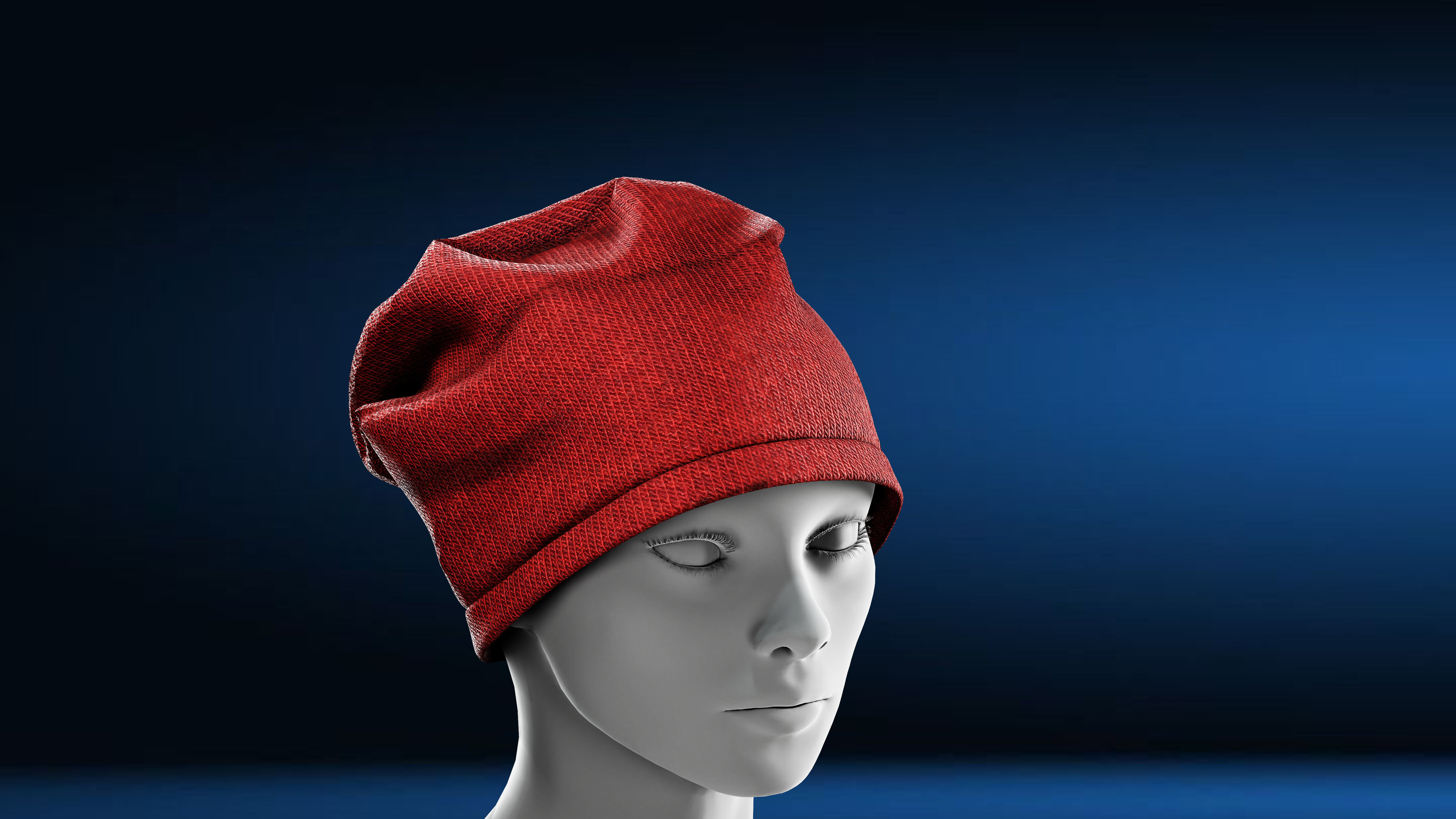 Hat pack Marvelous designer clo3d PBR textures OBJ FBX 3D model_16