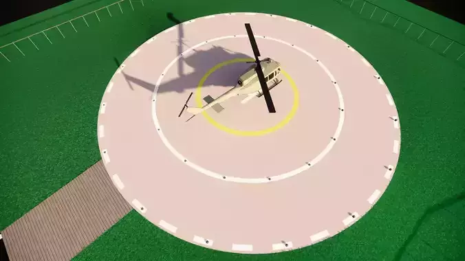 Helipad - ground type - in Revit 3D model