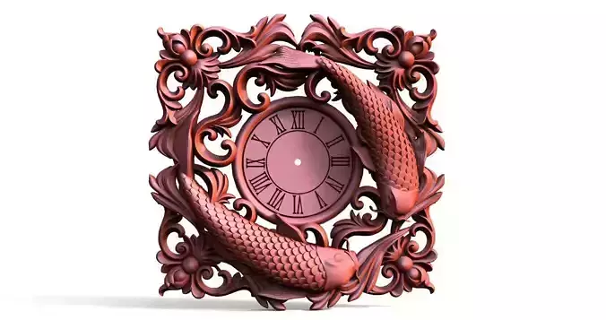 Fish wall clock CNC 3D print model