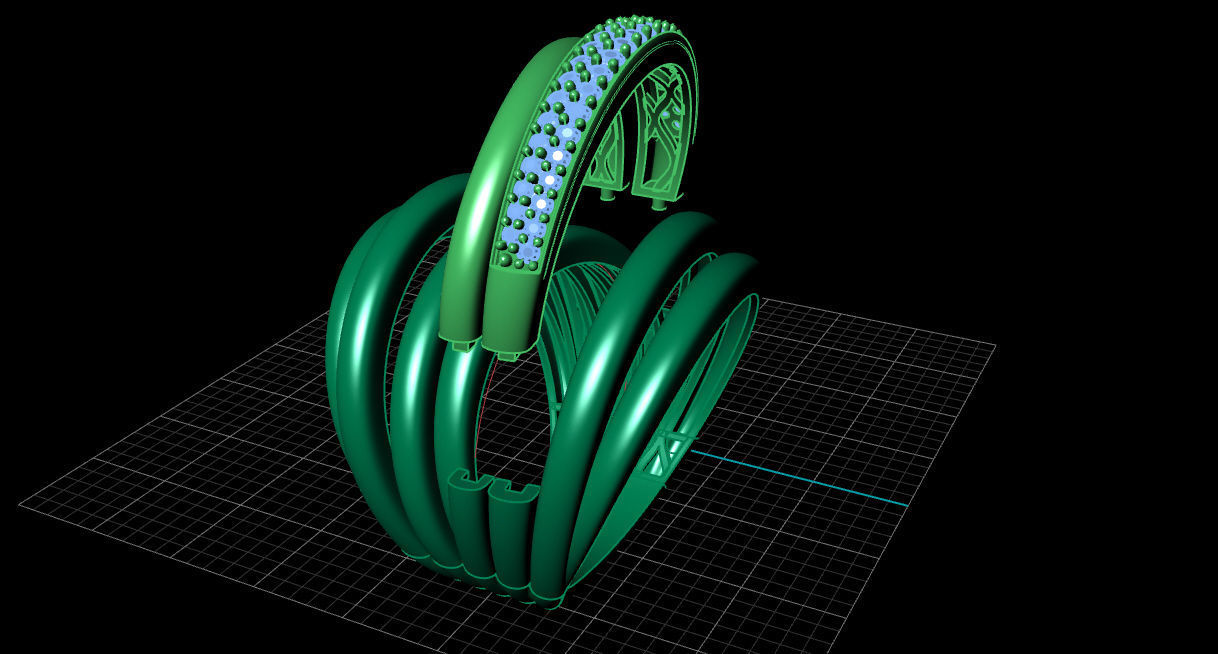 Tow tone ring 3D print model_20