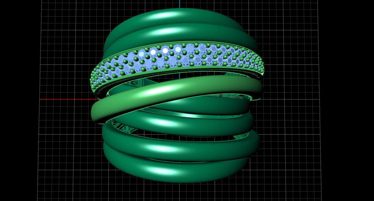 Tow tone ring 3D print model_16