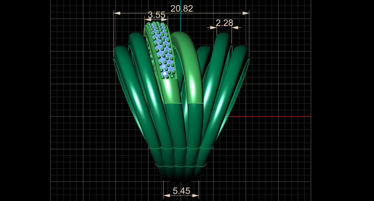 Tow tone ring 3D print model_19