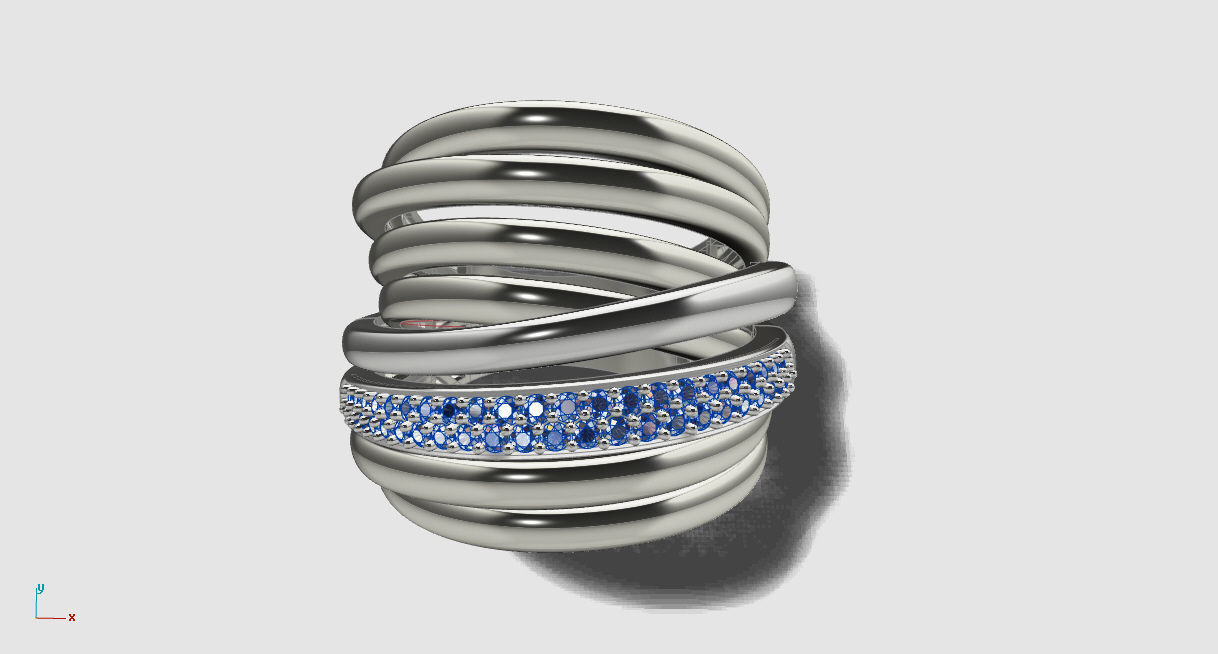 Tow tone ring 3D print model_9