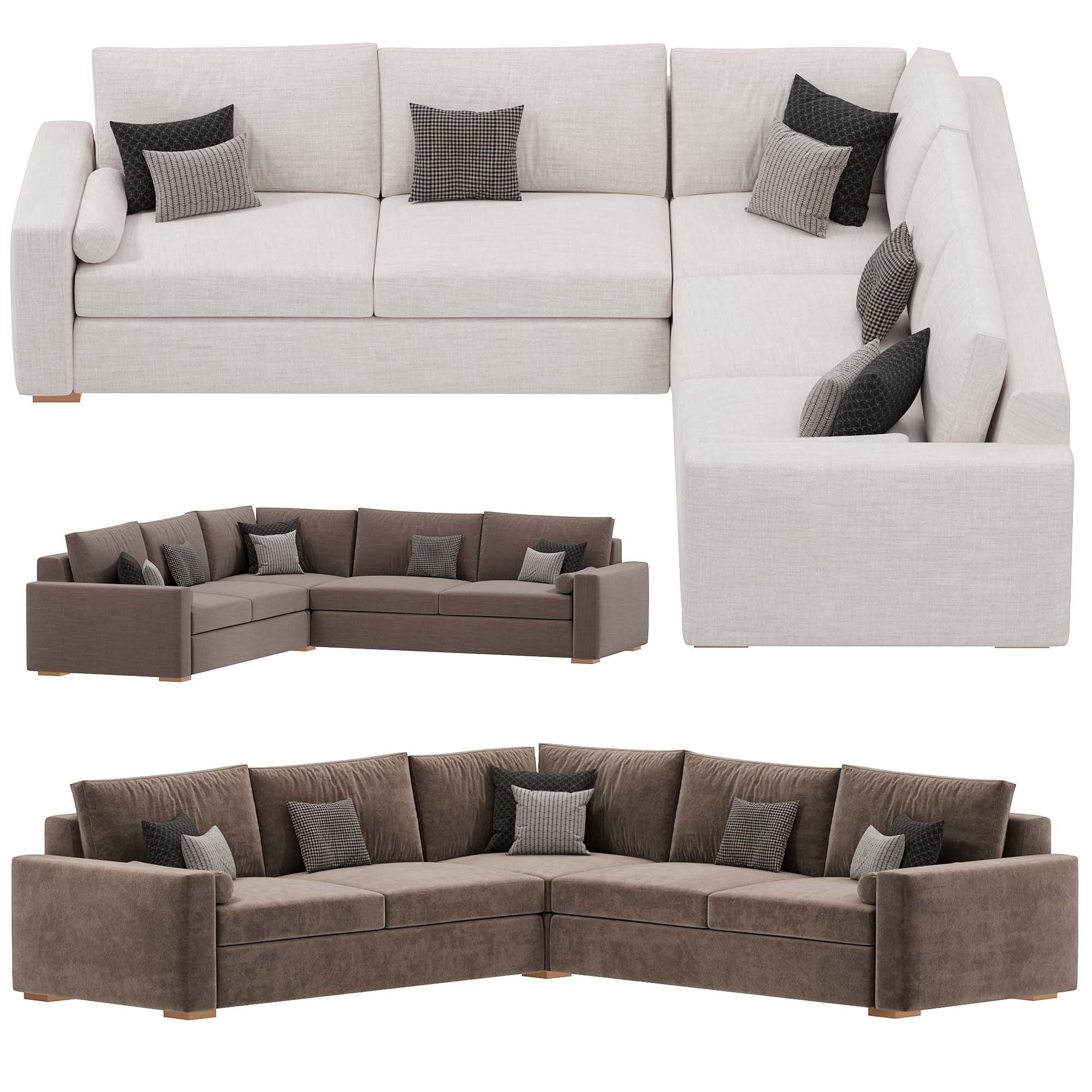 Toronto Corner Sofa By Vorsen 3D model_1