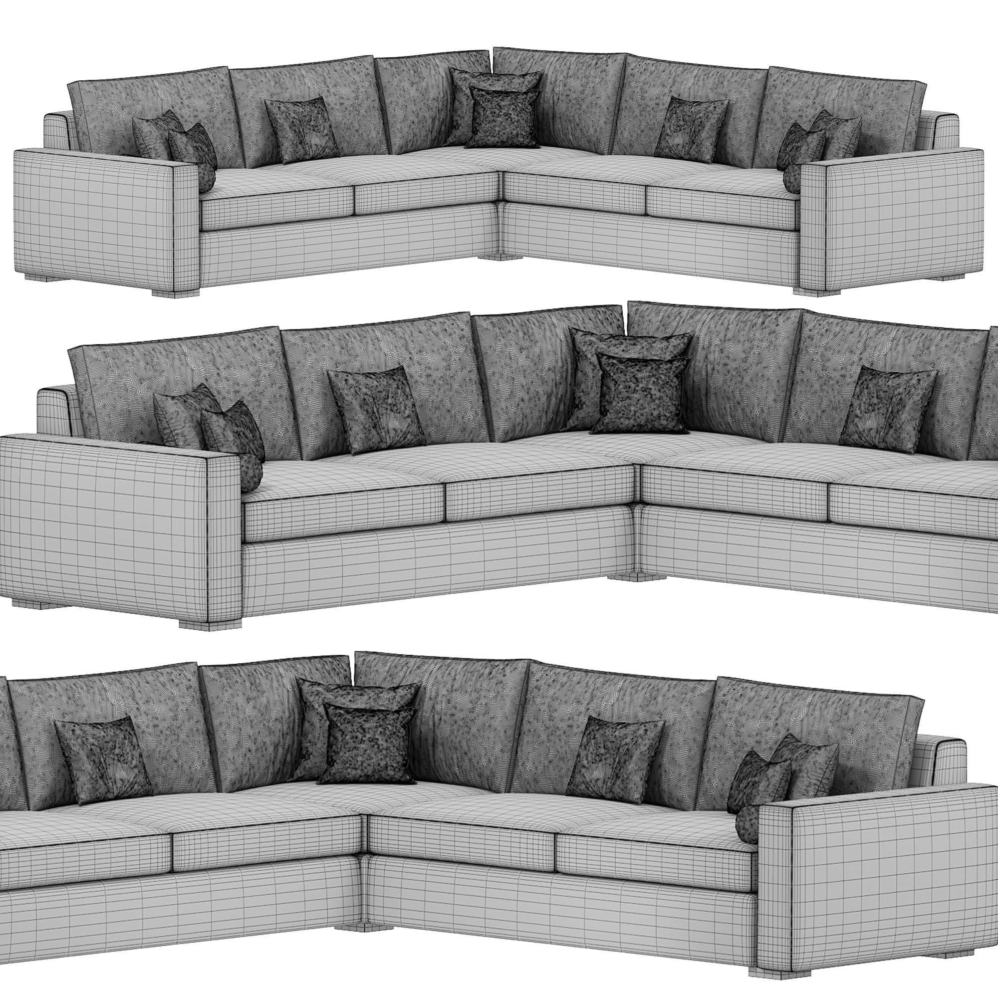 Toronto Corner Sofa By Vorsen 3D model_4
