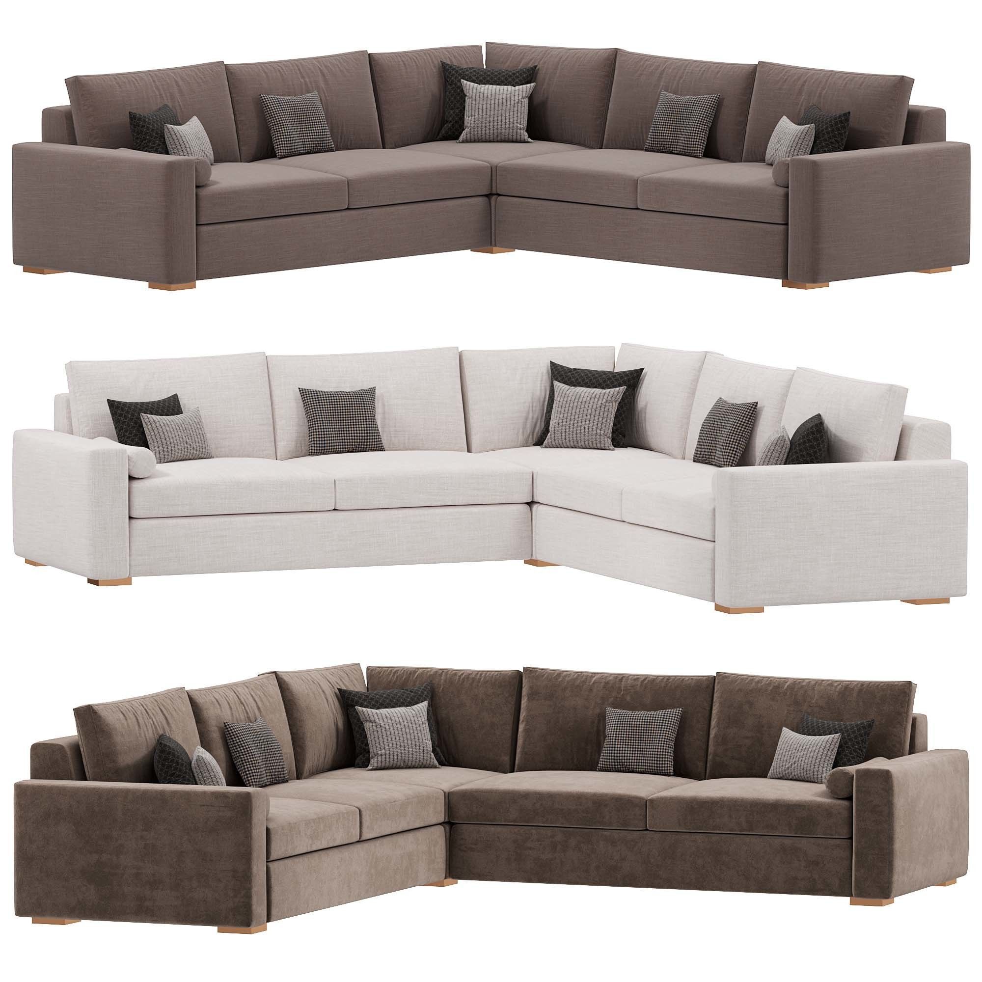 Toronto Corner Sofa By Vorsen 3D model_2