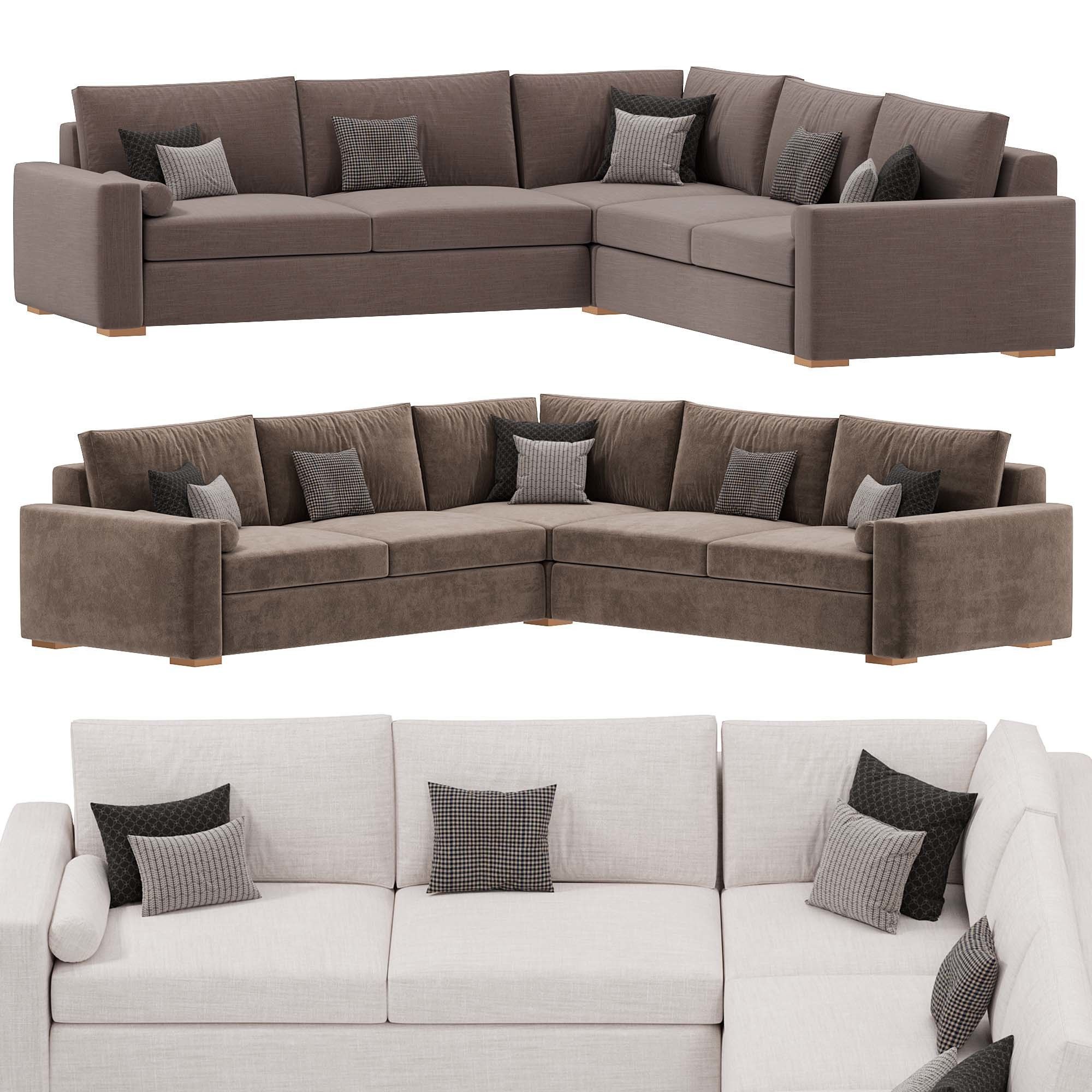 Toronto Corner Sofa By Vorsen 3D model_3