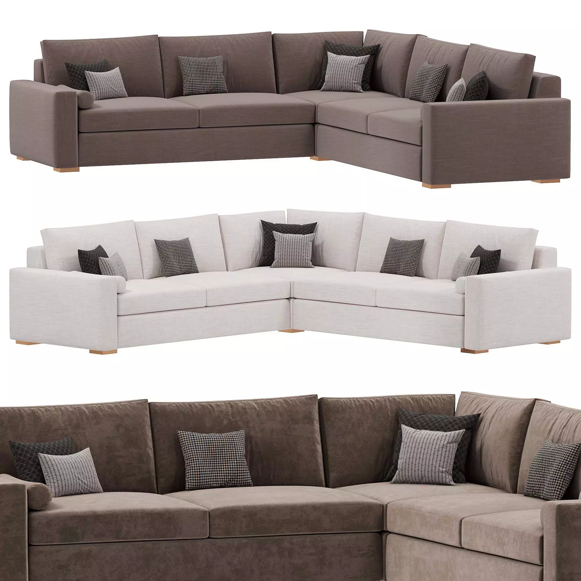 Toronto Corner Sofa By Vorsen 3D model_0