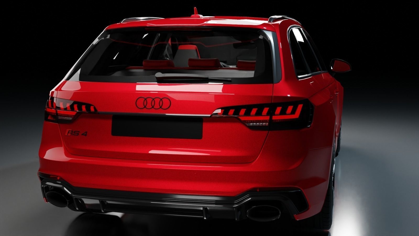 Audi RS4 Avant Low-poly 3D model_5