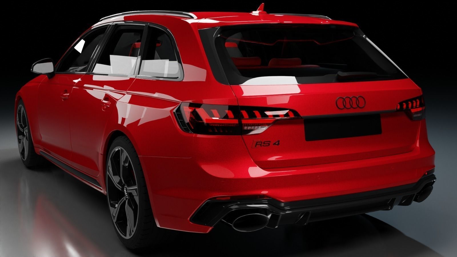 Audi RS4 Avant Low-poly 3D model_1