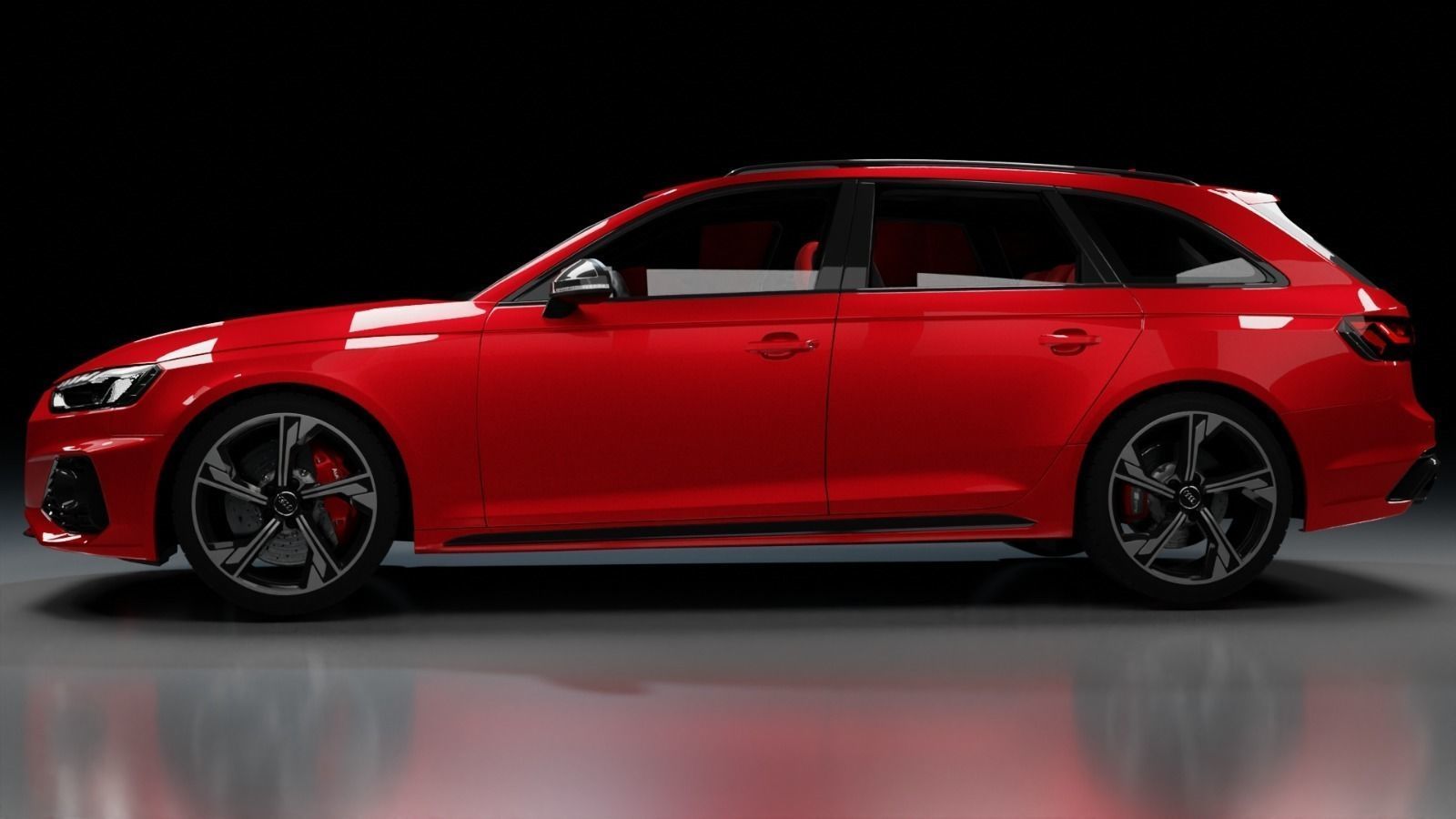 Audi RS4 Avant Low-poly 3D model_4