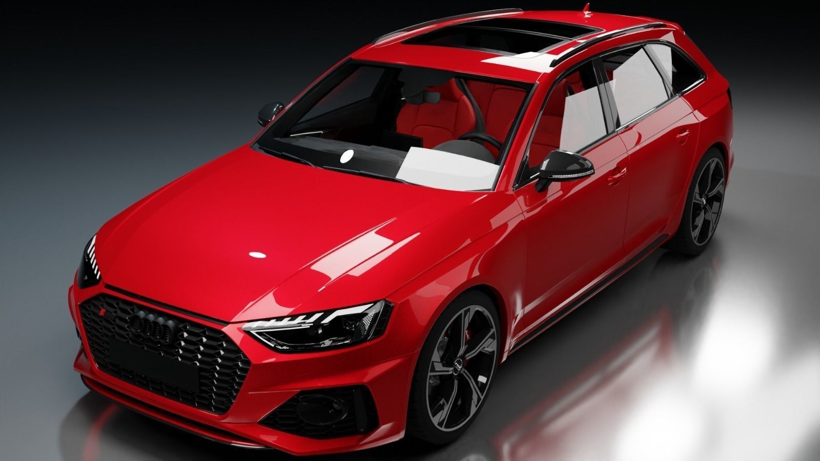 Audi RS4 Avant Low-poly 3D model_2