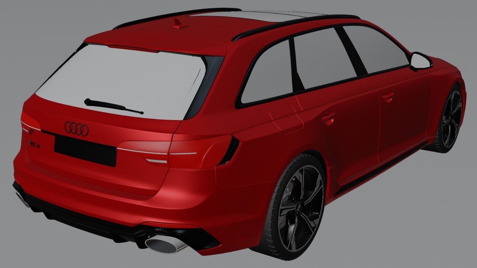 Audi RS4 Avant Low-poly 3D model_8