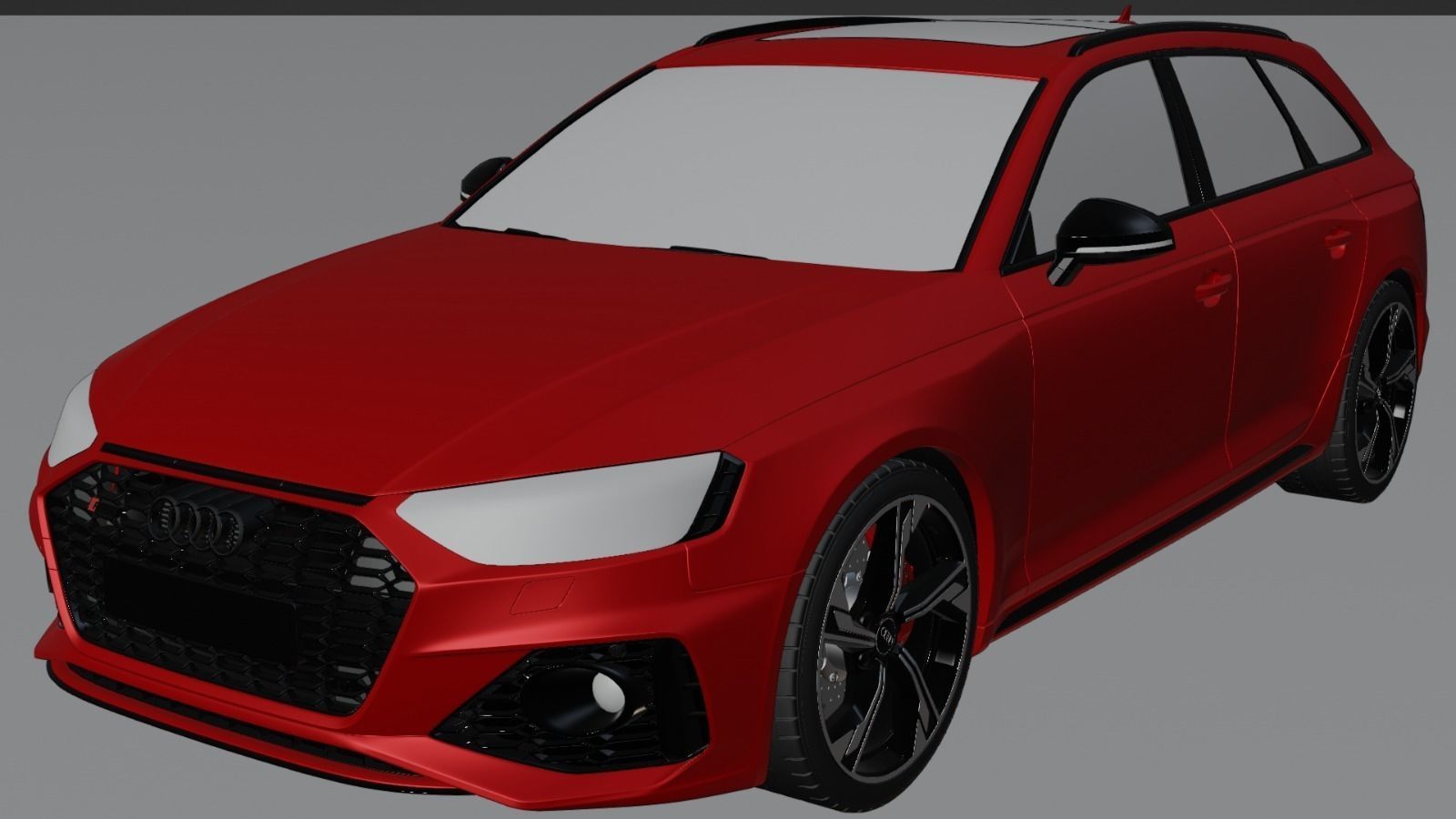 Audi RS4 Avant Low-poly 3D model_7
