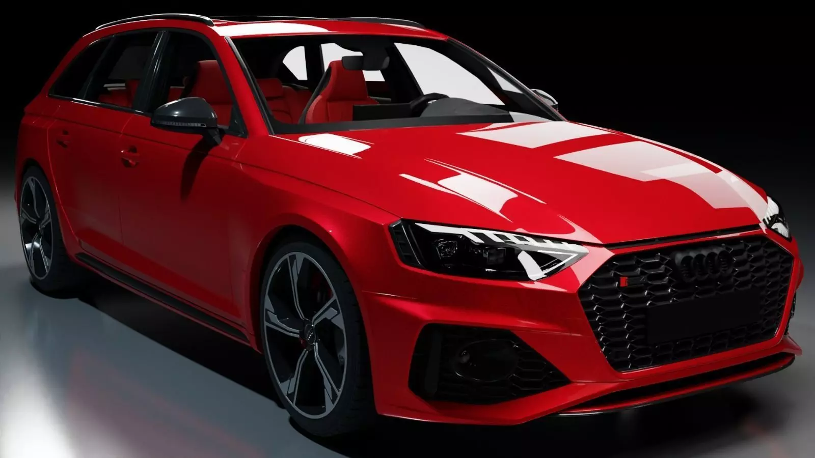 Audi RS4 Avant Low-poly 3D model_0