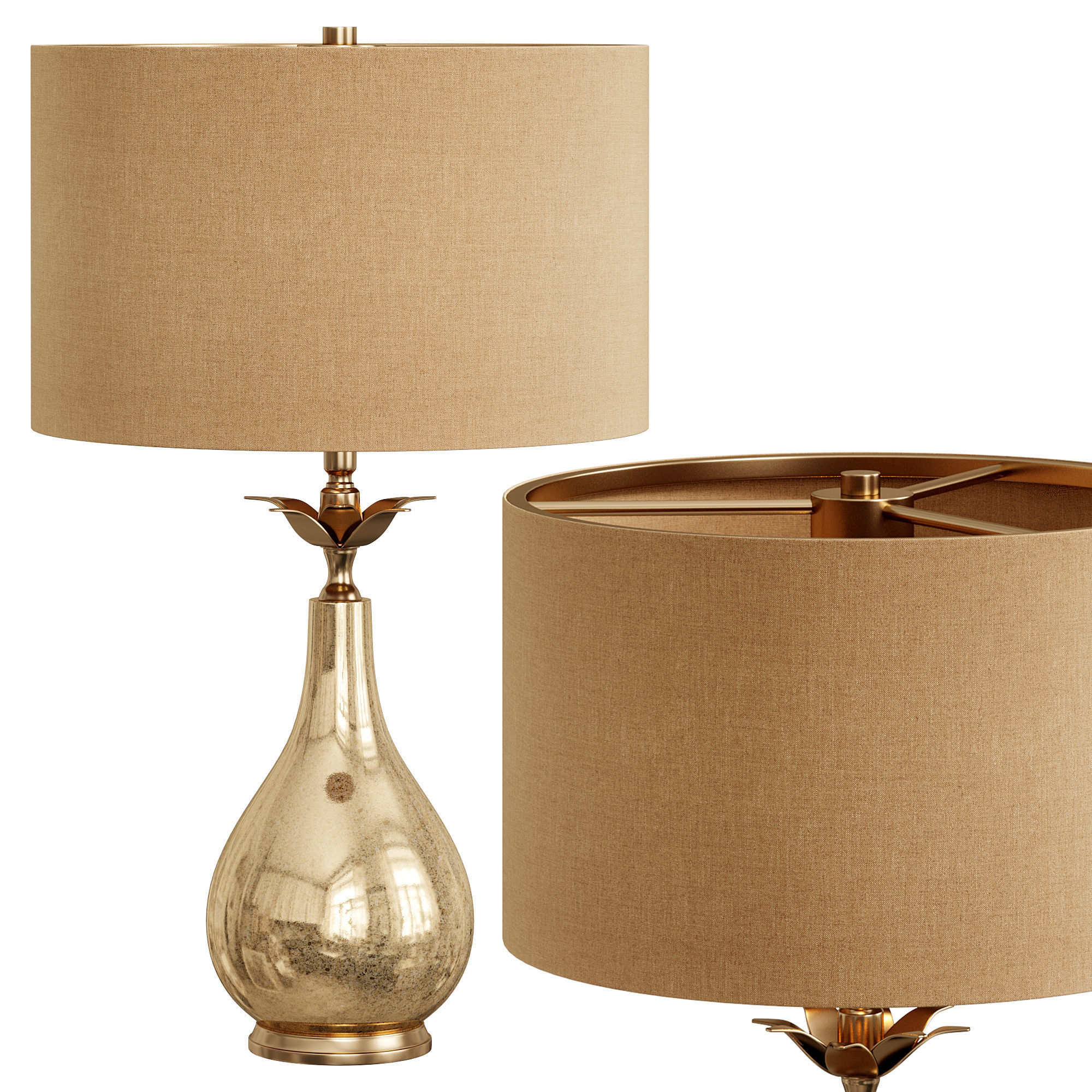 Antoinette Table Lamp By Arhaus 3D model_1